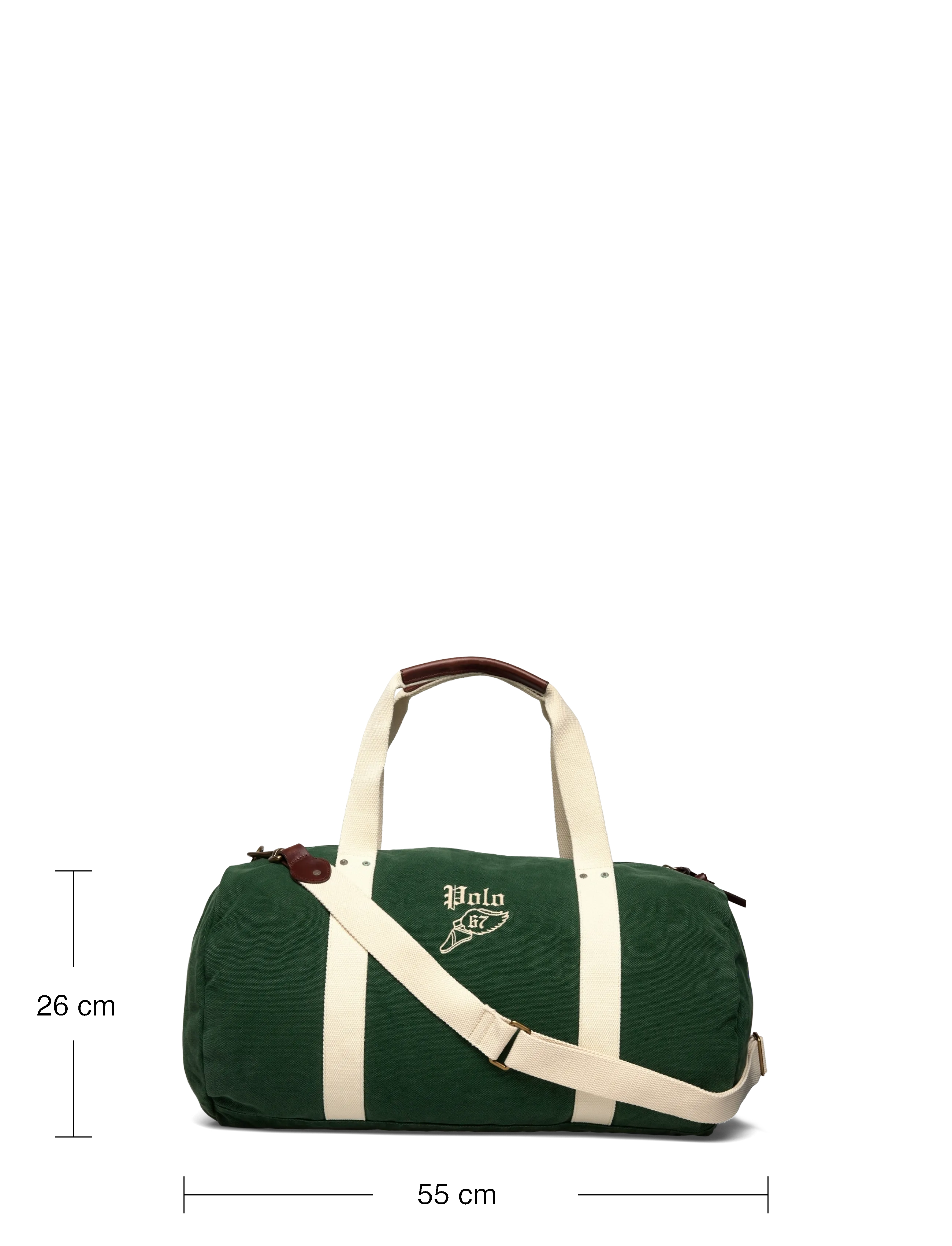 Polo Ralph Lauren - Embroidered Canvas Duffel - Íþróttatöskur - green/cream - 3