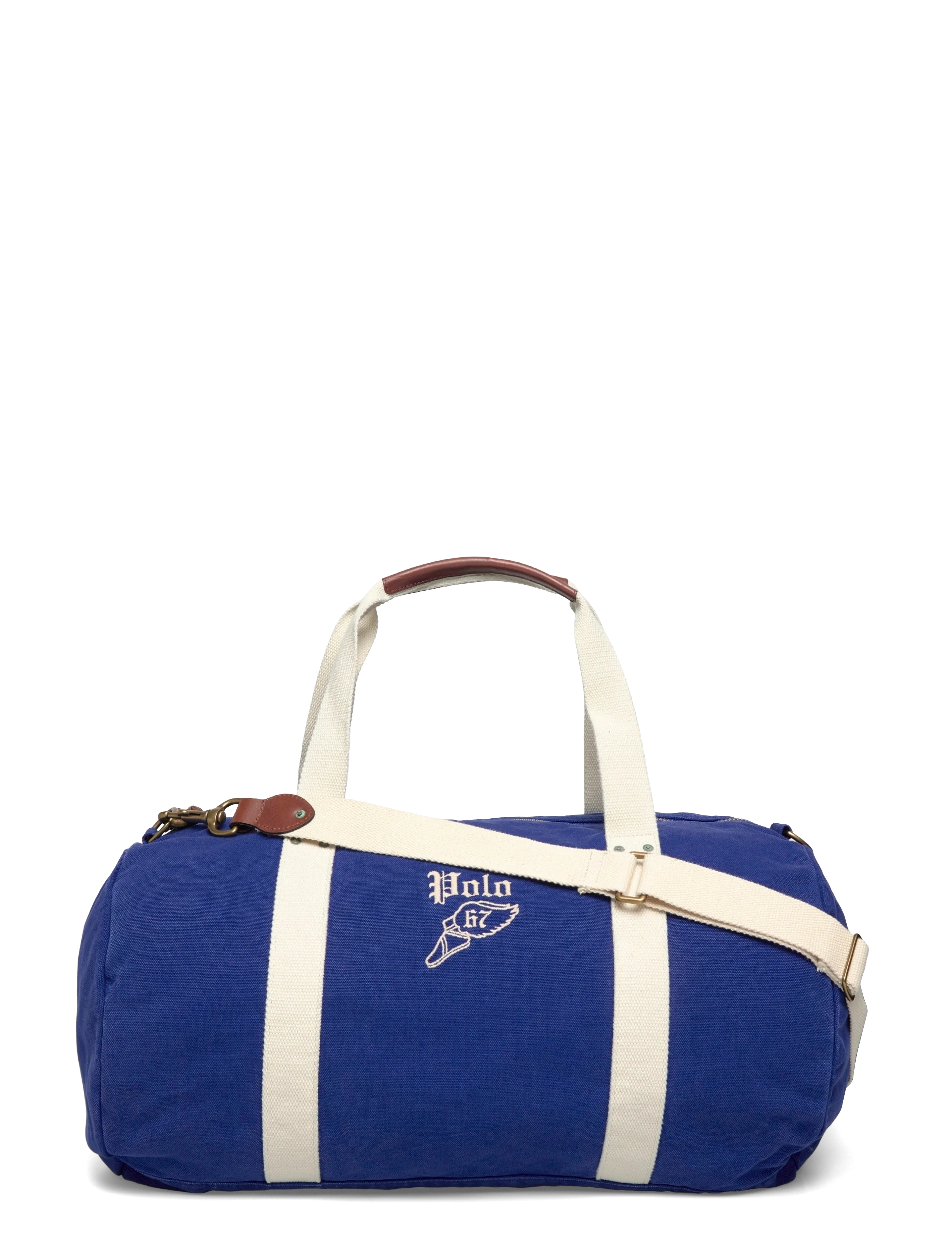 Polo Ralph Lauren Embroidered Canvas Duffel, Broderet Lærred Duffel Taske, Blå, Str: ONE SIZE
