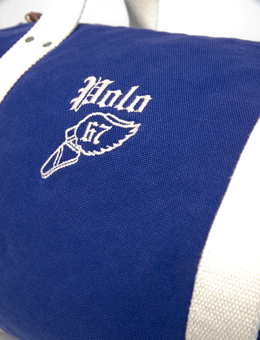 Polo Ralph Lauren - Embroidered Canvas Duffel - duffelväskor - heritage royal/cr - 4