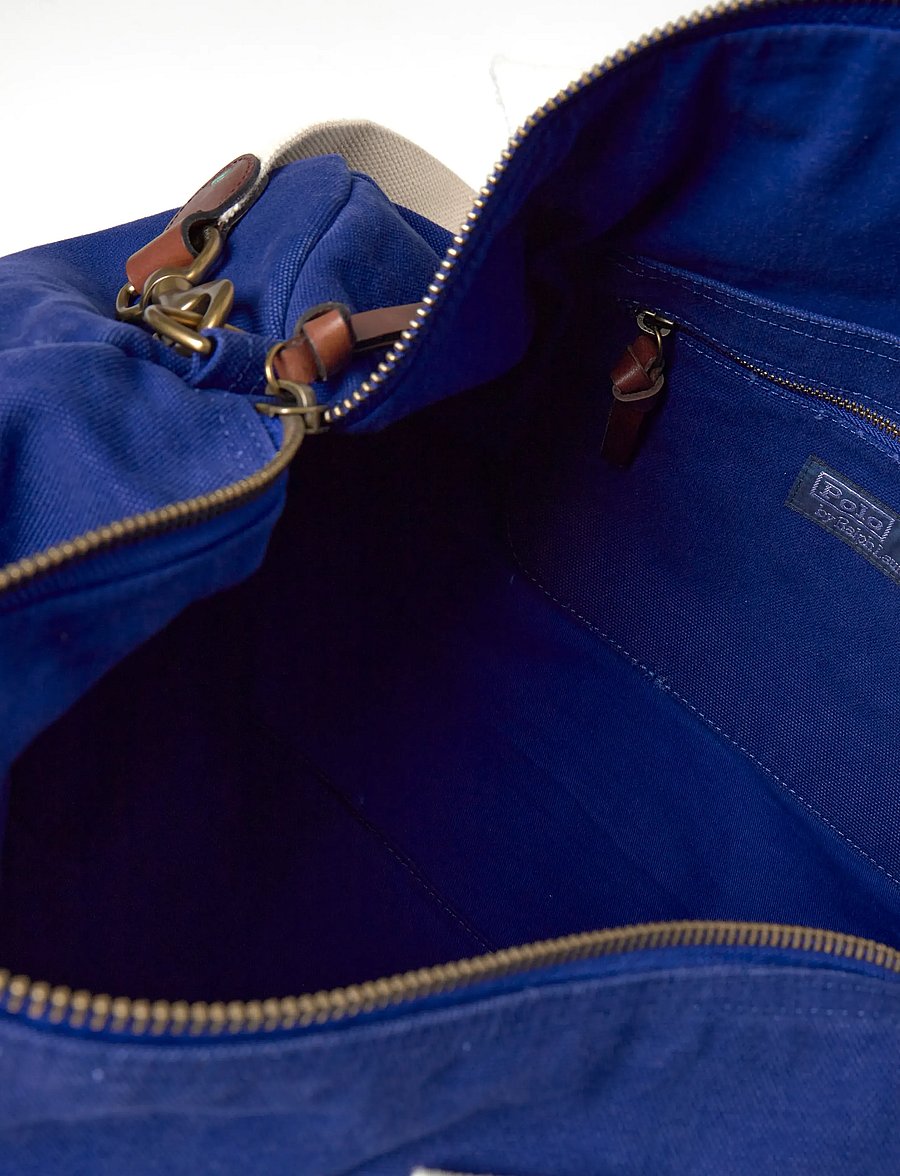 Polo Ralph Lauren - Embroidered Canvas Duffel - duffelväskor - heritage royal/cr - 5
