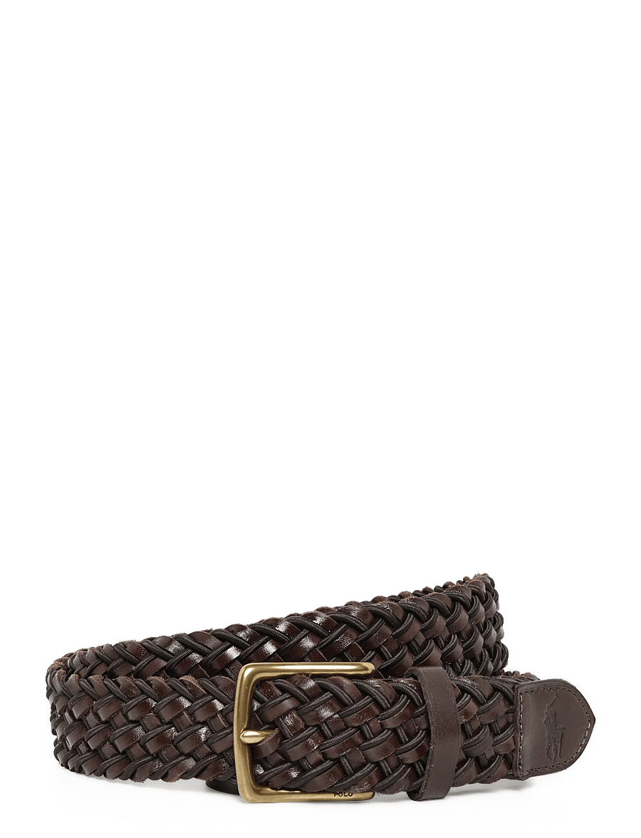 Polo Ralph Lauren - Leather & Braided Cord Woven Belt - punutud vööd - brown/brown - 0