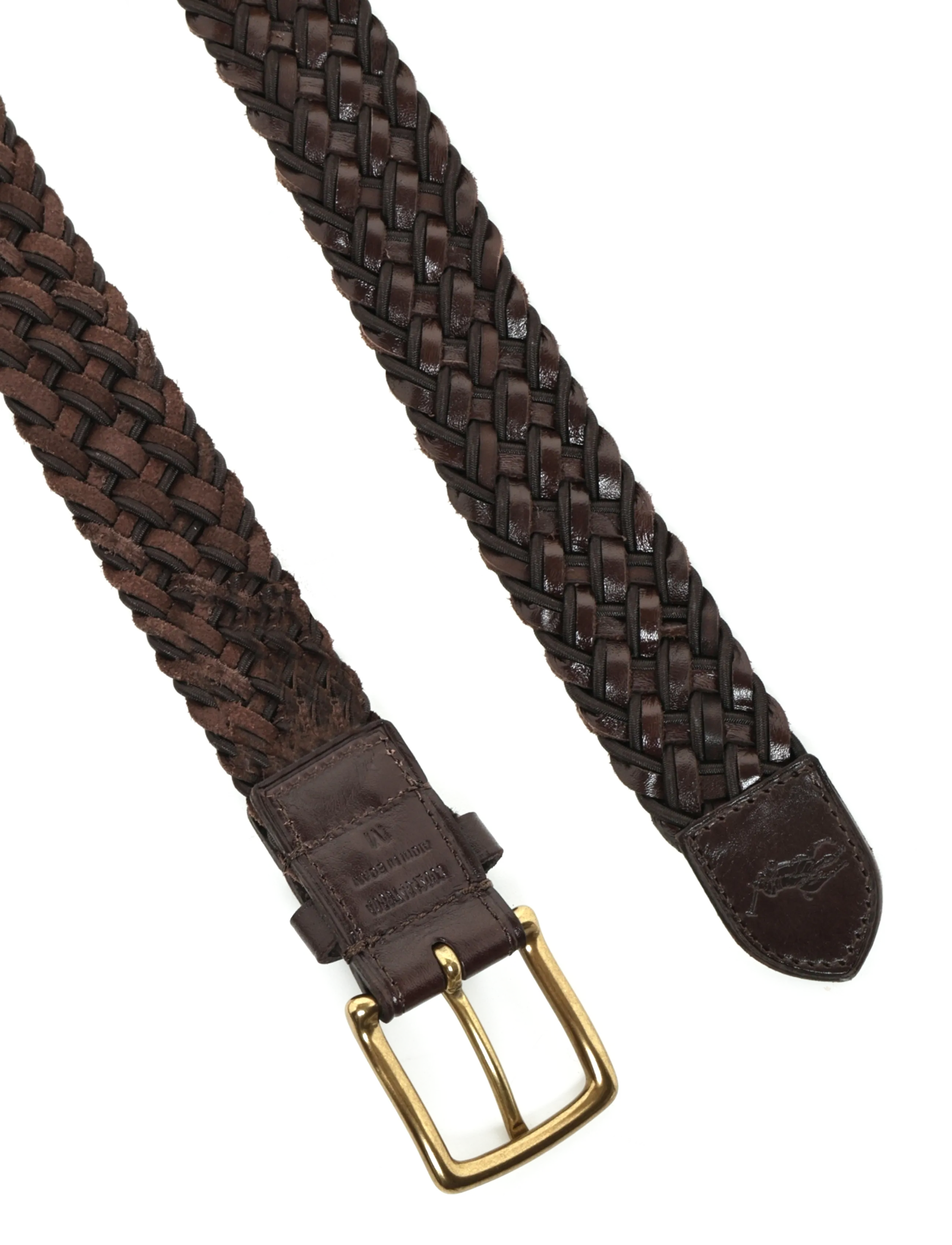 Polo Ralph Lauren - Leather & Braided Cord Woven Belt - punutud vööd - brown/brown - 1