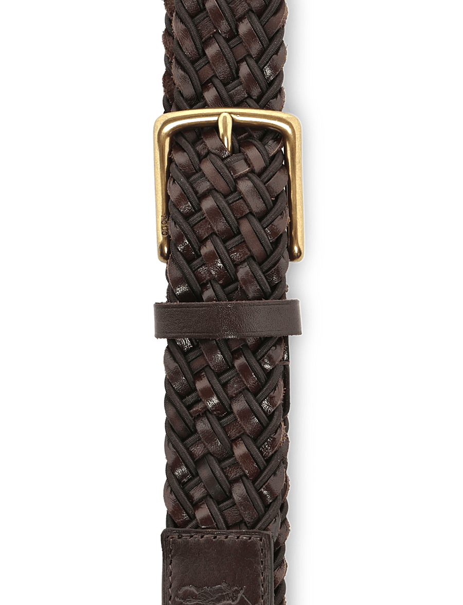 Polo Ralph Lauren - Leather & Braided Cord Woven Belt - punutud vööd - brown/brown - 2