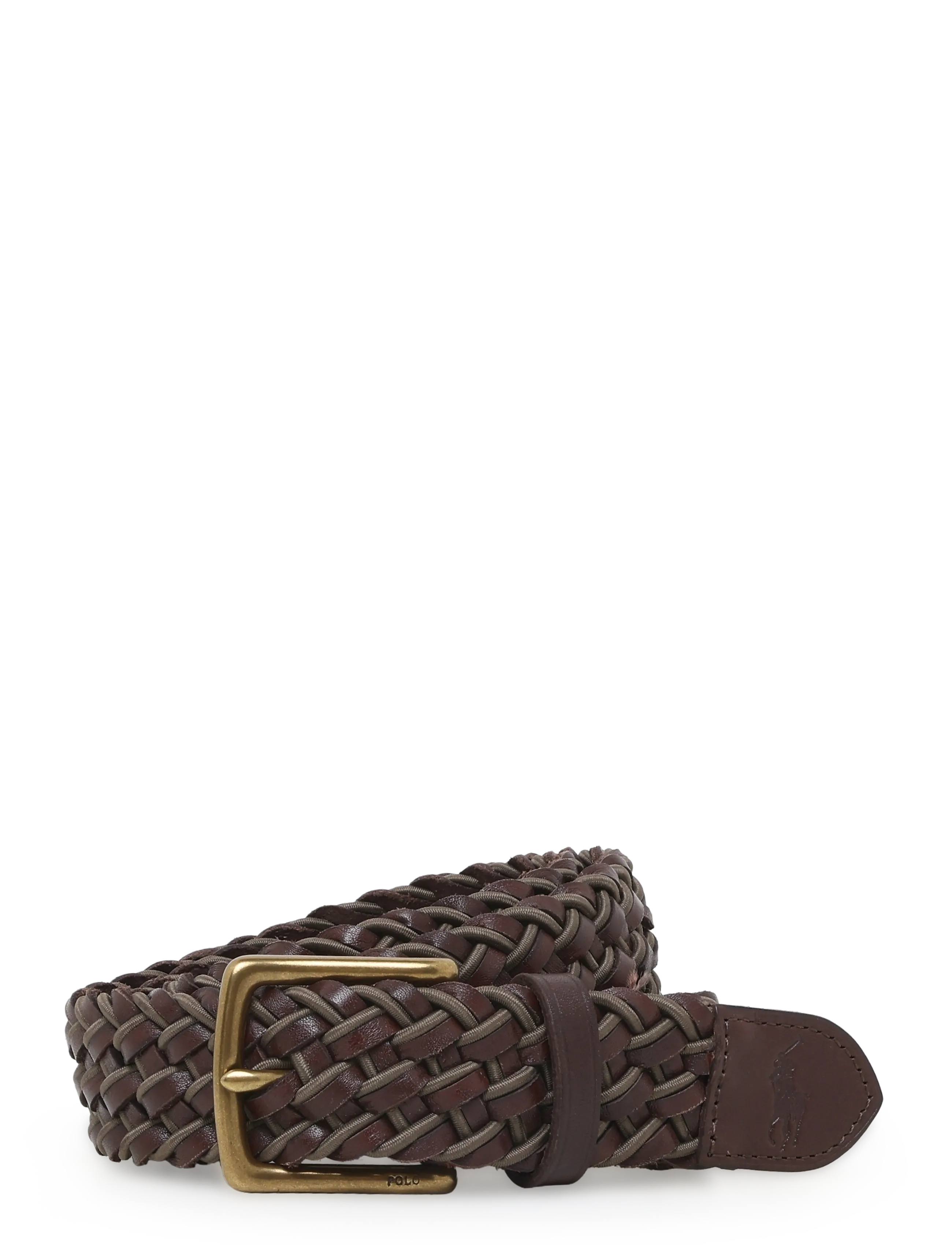 Polo Ralph Lauren LEATHER/WEBBING-BRD STRCH BT-BLT-ME - Punutud vööd - BROWN/OLIVE / brown