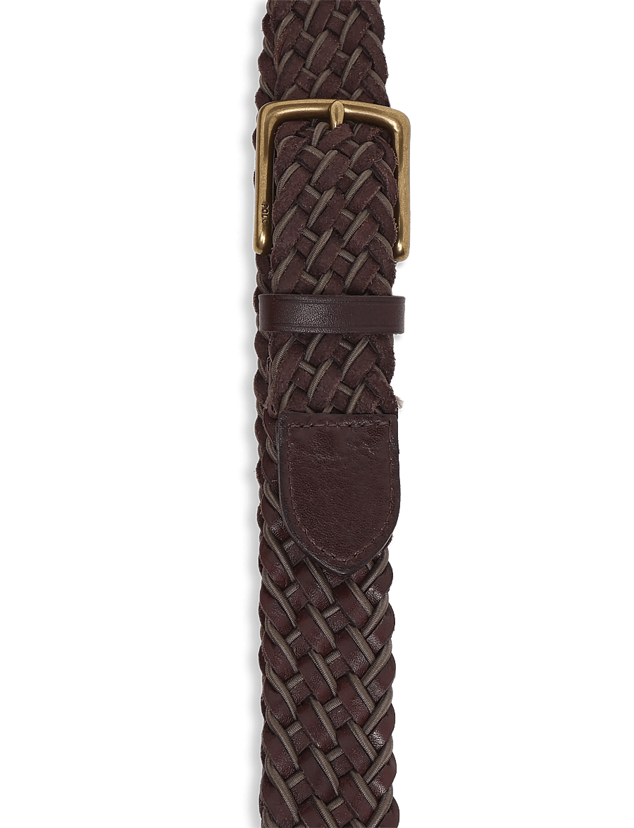 Polo Ralph Lauren - LEATHER/WEBBING-BRD STRCH BT-BLT-ME - punutud vööd - brown/olive - 2
