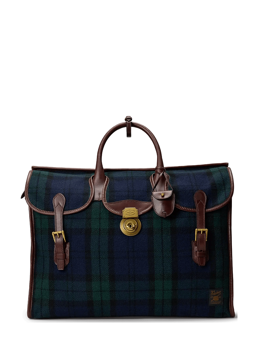 Polo Ralph Lauren - Heritage Lock Plaid Tweed Weekender Bag - blue/green multi - 1