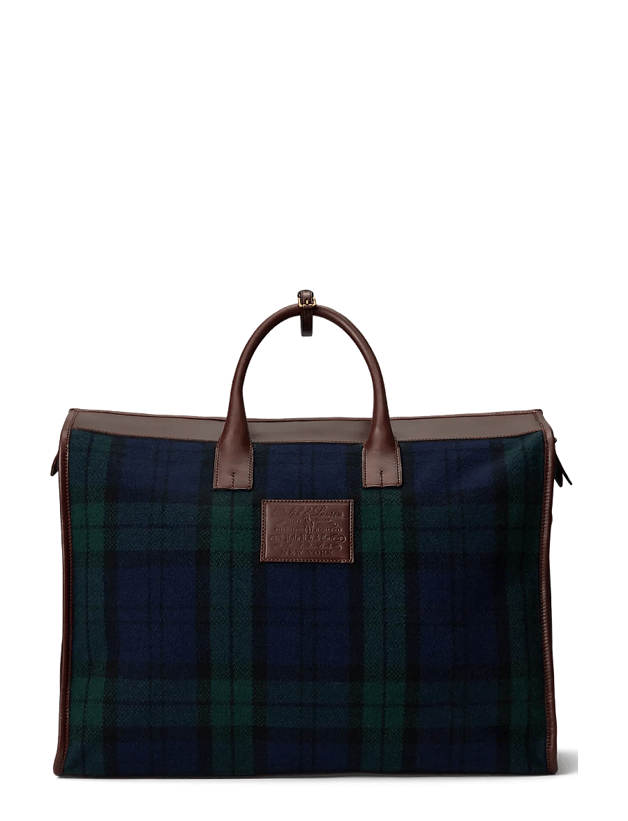 Polo Ralph Lauren - Heritage Lock Plaid Tweed Weekender Bag - blue/green multi - 2