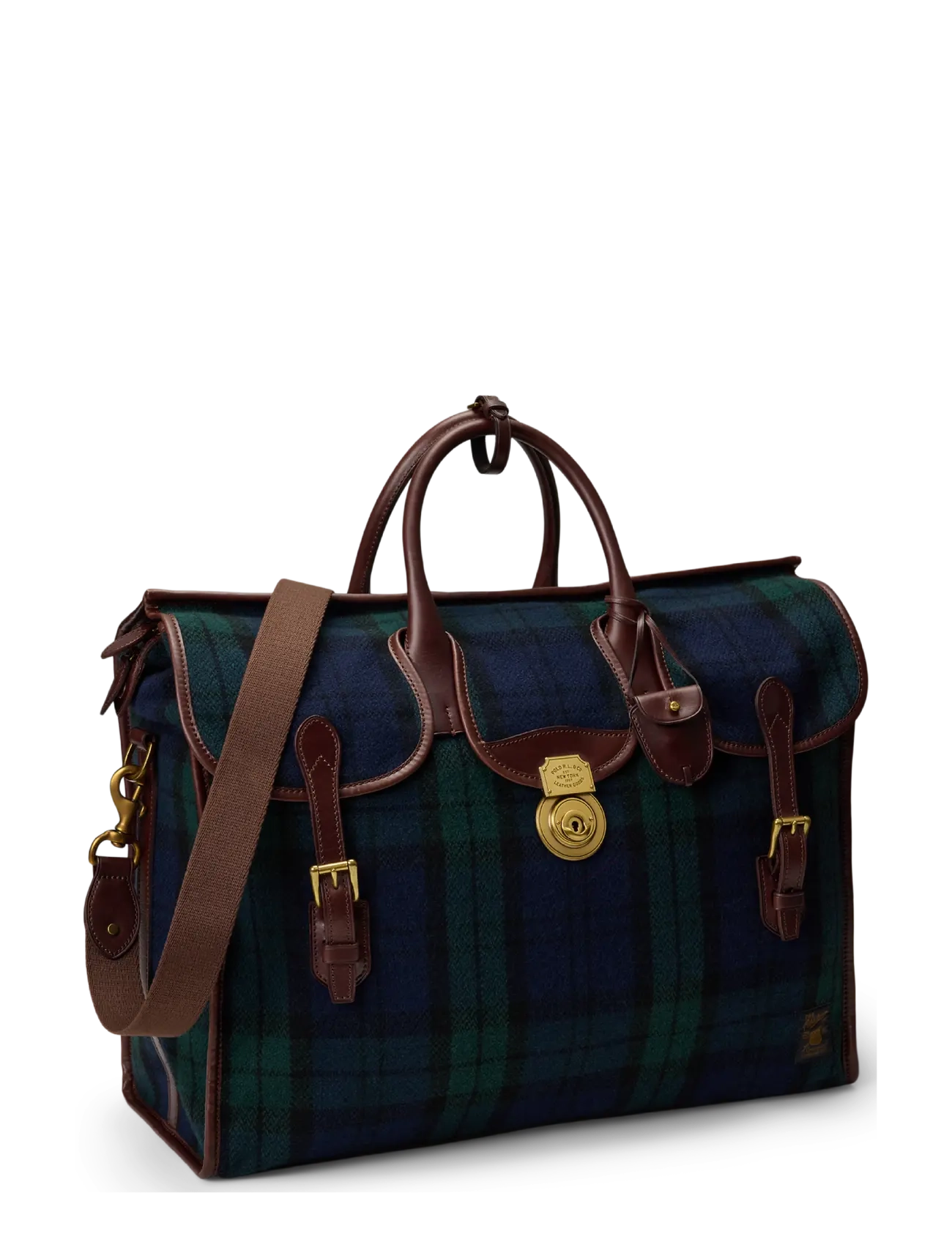 Polo Ralph Lauren - Heritage Lock Plaid Tweed Weekender Bag - blue/green multi - 3