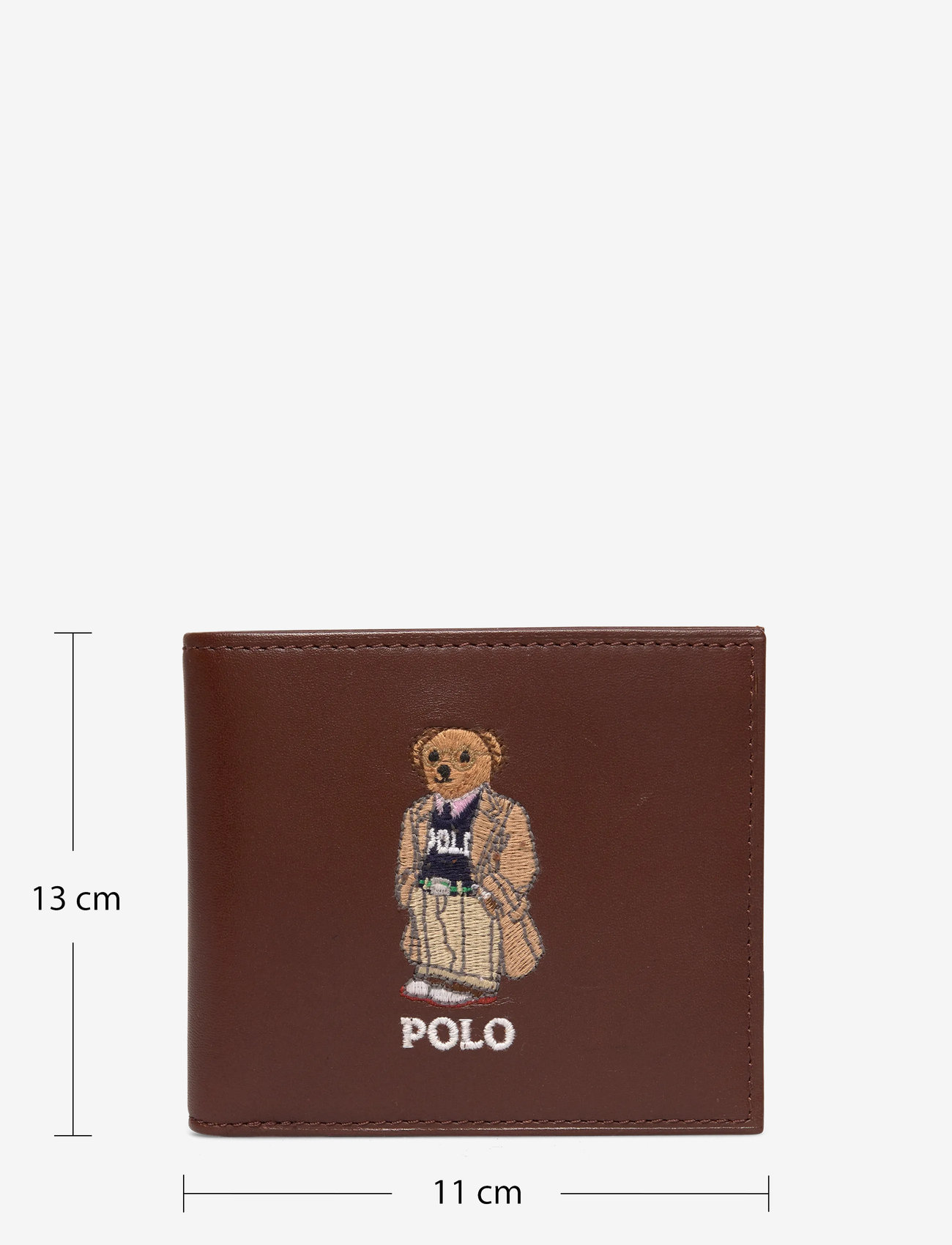 Polo Ralph Lauren - Polo Bear Leather Billfold Wallet - wallets - chestnut - 3