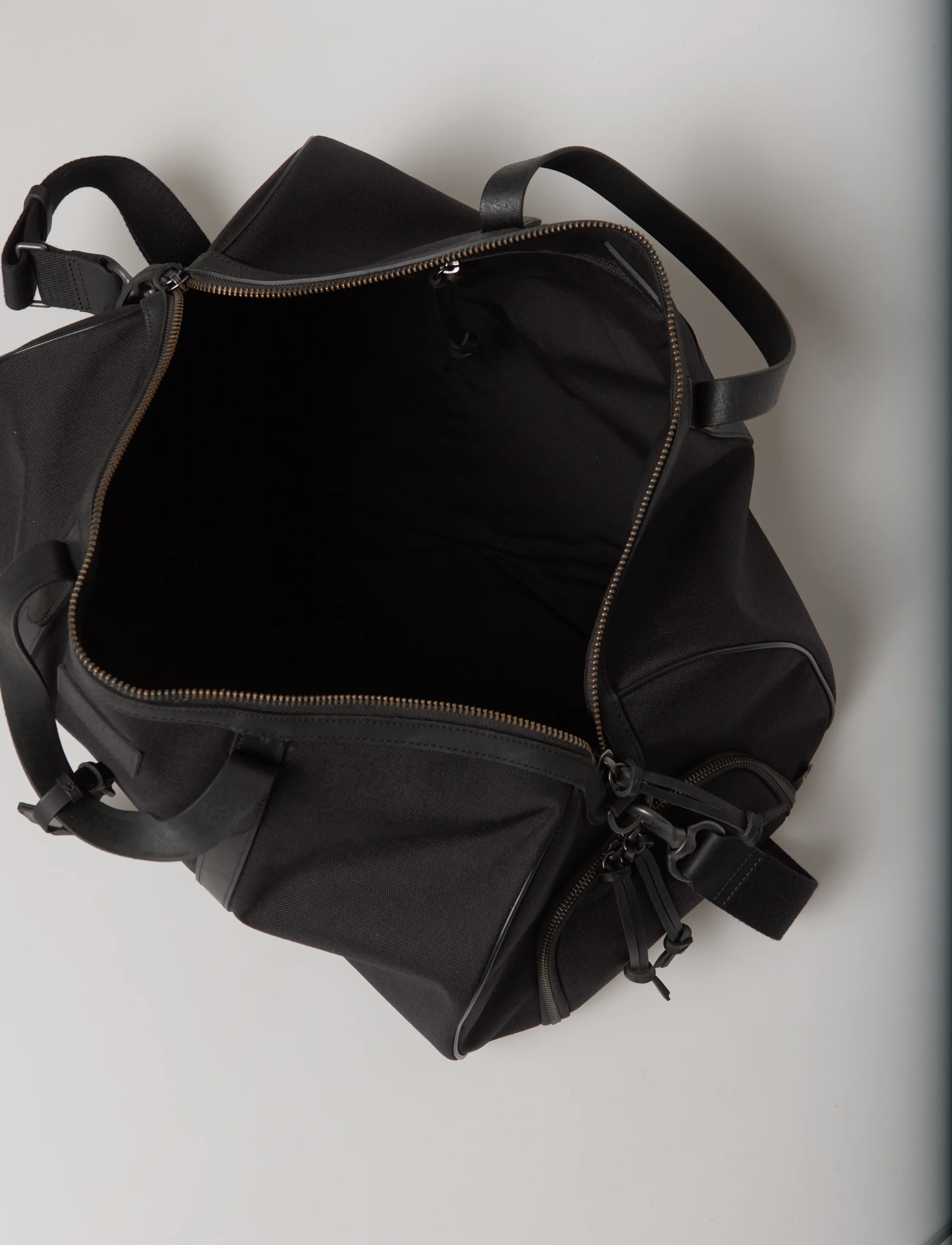 Polo Ralph Lauren - Leather-Trim Oxford Duffel - black/black - 5