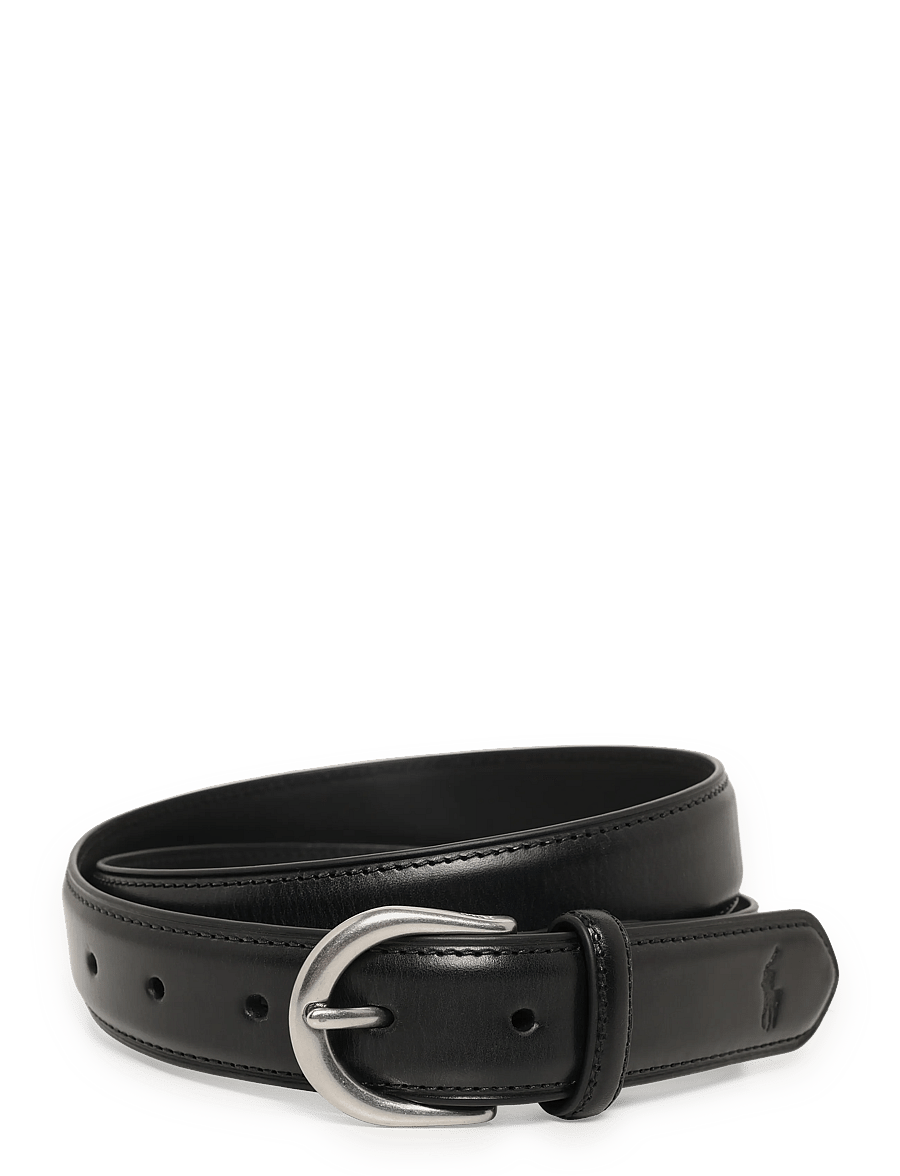 Polo Ralph Lauren - LEATHER-RD BCKL BT-BLT-MED - klassische gürtel - black - 0