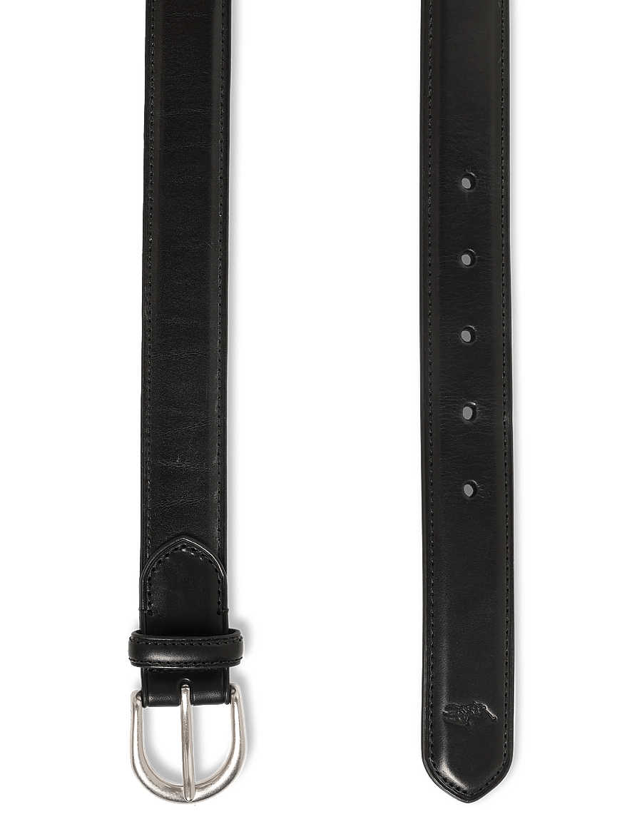 Polo Ralph Lauren - LEATHER-RD BCKL BT-BLT-MED - klassische gürtel - black - 1