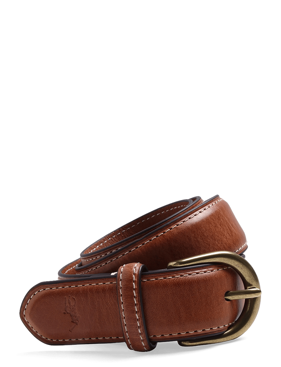 Polo Ralph Lauren - LEATHER-RD BCKL BT-BLT-MED - klassische gürtel - tan - 0