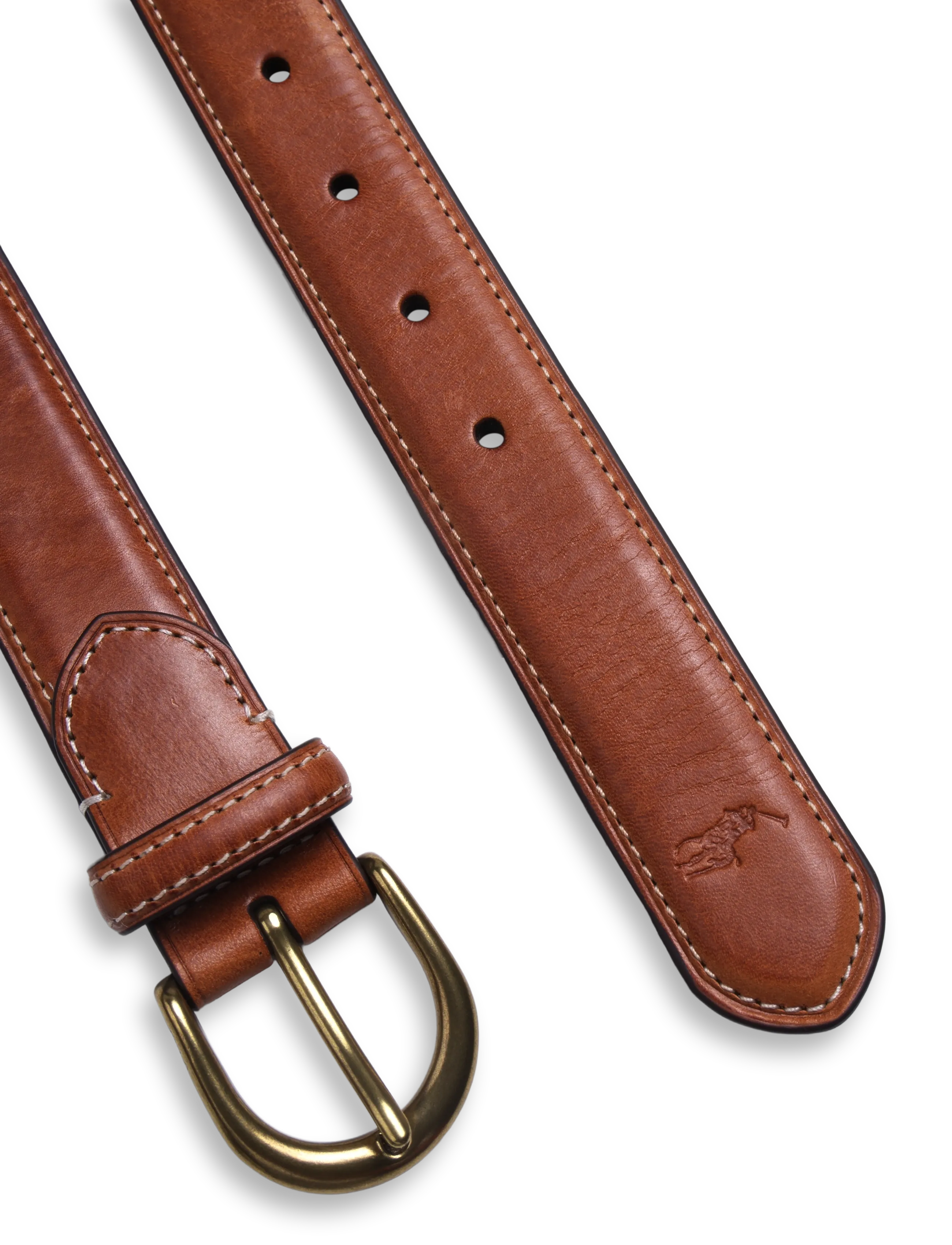 Polo Ralph Lauren - LEATHER-RD BCKL BT-BLT-MED - klassische gürtel - tan - 1