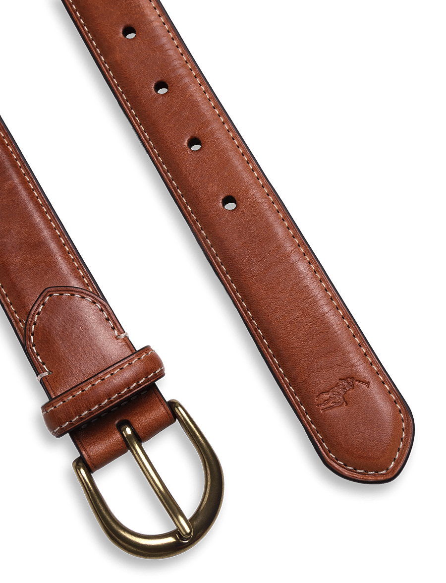 Polo Ralph Lauren - LEATHER-RD BCKL BT-BLT-MED - klassische gürtel - tan - 1