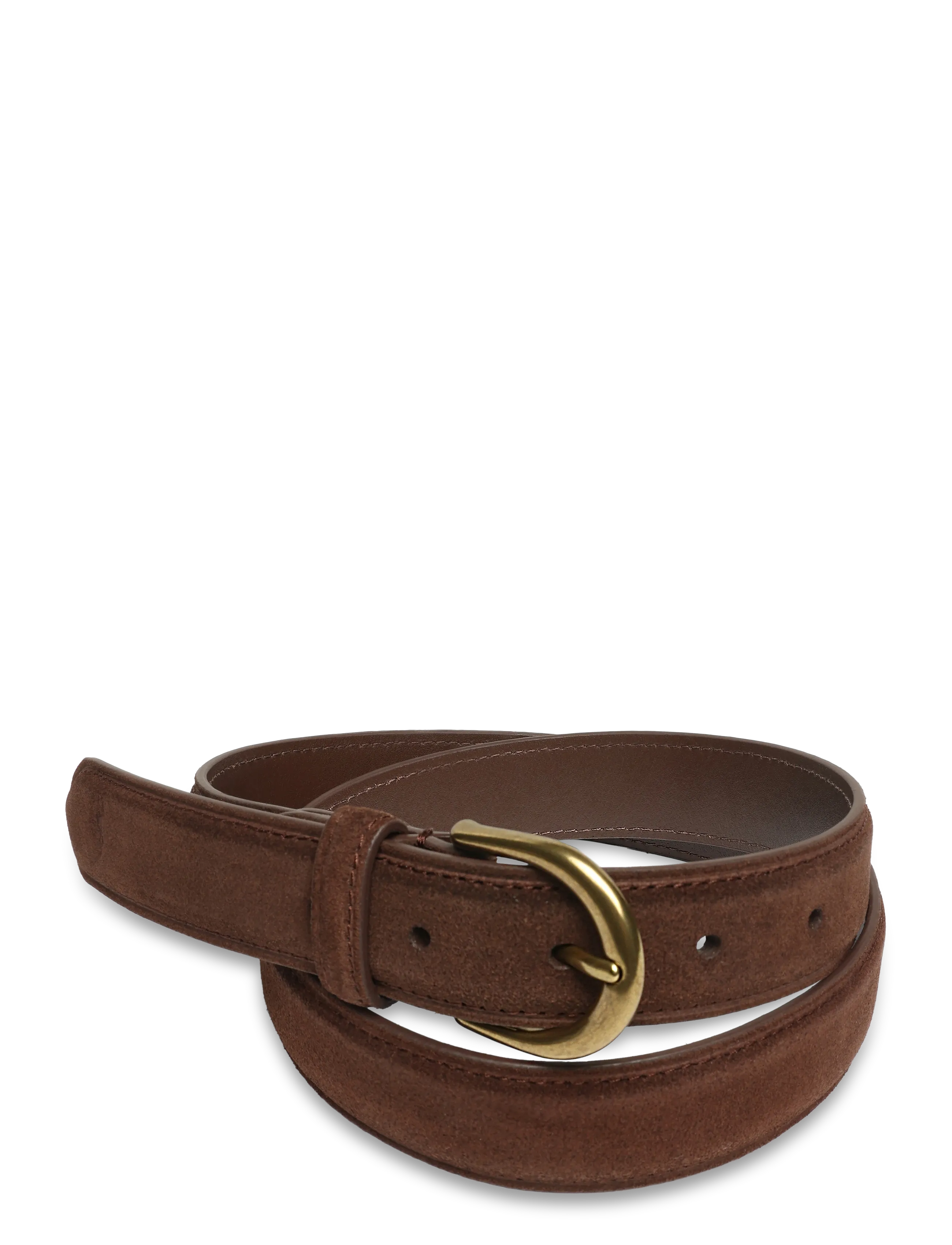 Polo Ralph Lauren SUEDE-RD BCKL BT-BLT-MED - Gürtel - DARK BROWN / brown