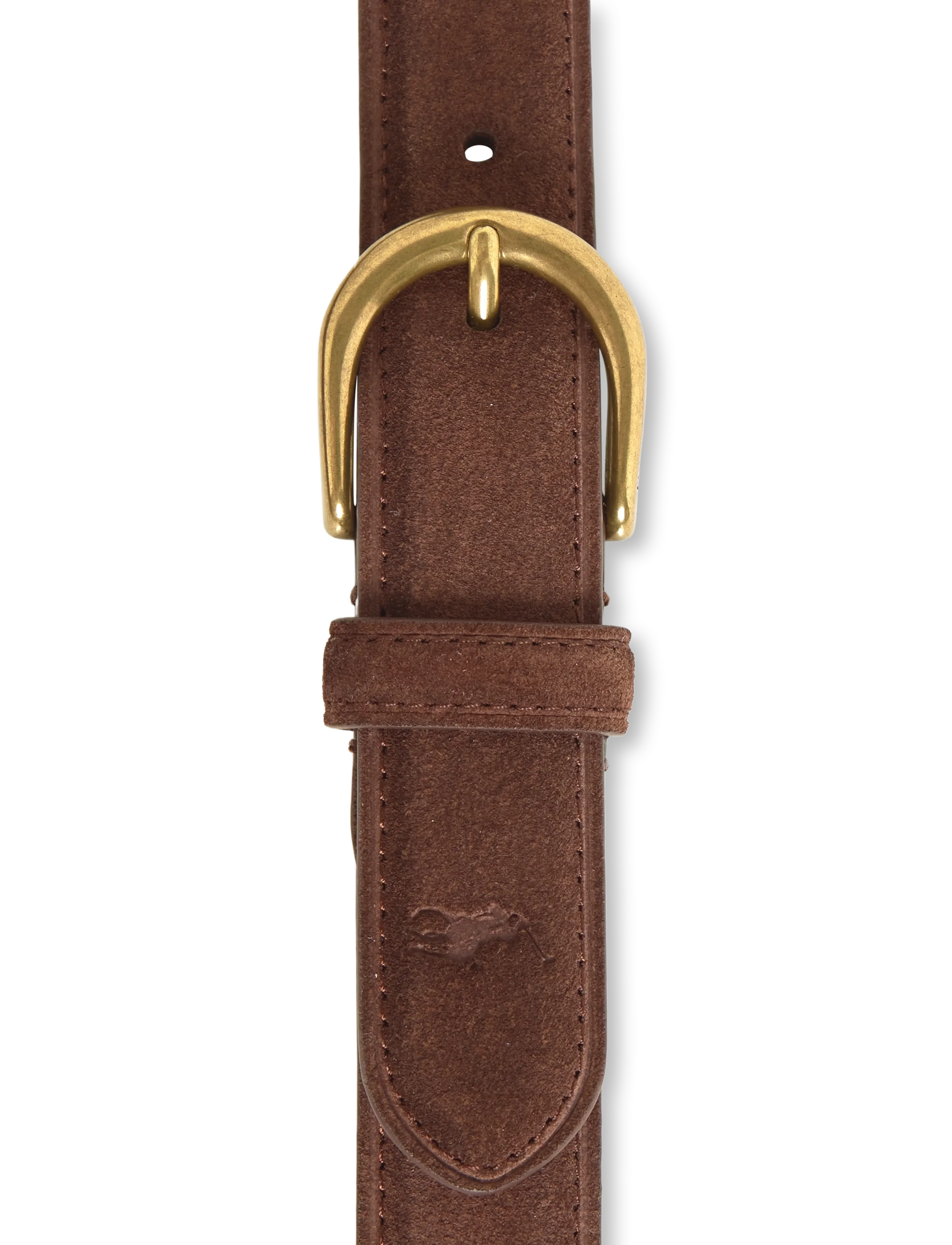 Polo Ralph Lauren - SUEDE-RD BCKL BT-BLT-MED - klassische gürtel - dark brown - 2