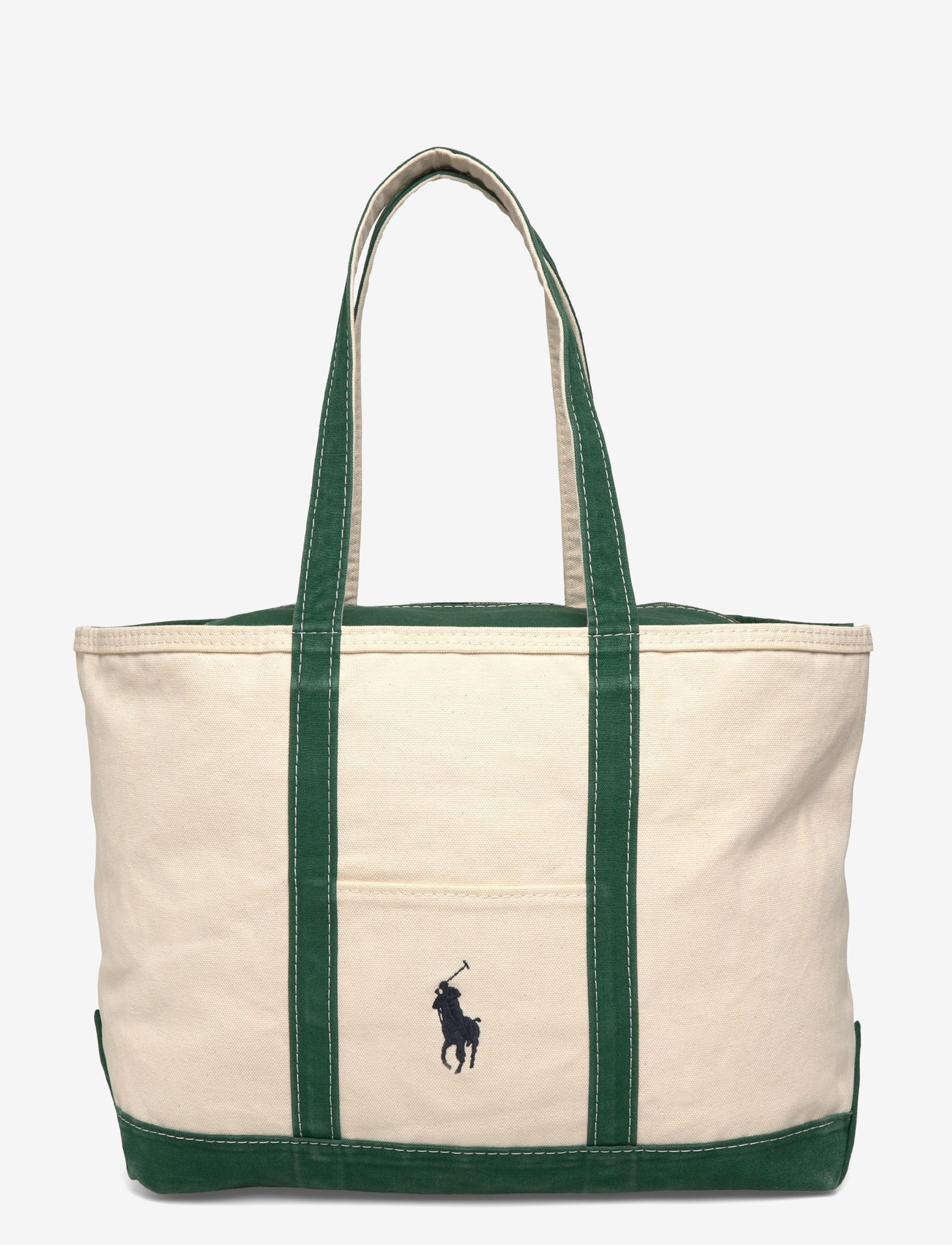 Polo Ralph Lauren - Big Pony Canvas Tote - shop efter anledning - cream/green - 0
