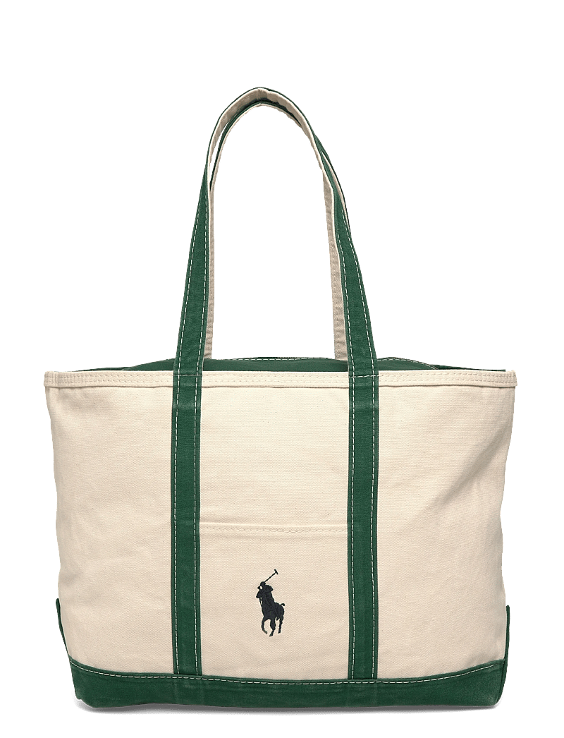 Polo Ralph Lauren - Big Pony Canvas Tote - shop efter anledning - cream/green - 0