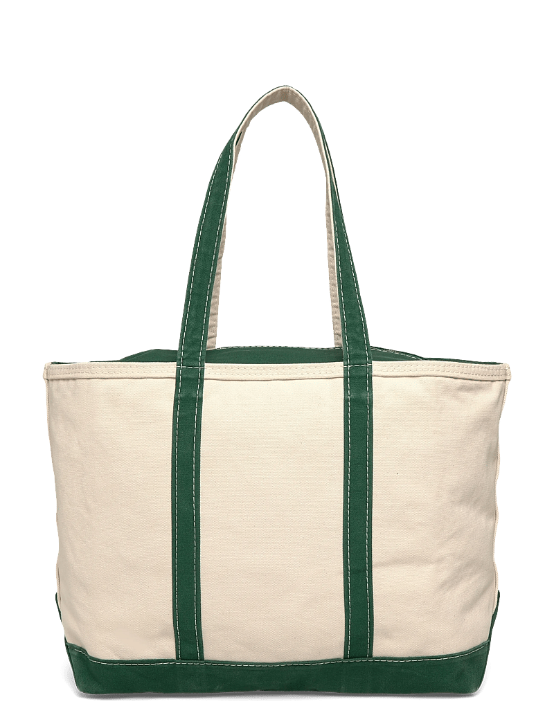 Polo Ralph Lauren - Big Pony Canvas Tote - shop efter anledning - cream/green - 1