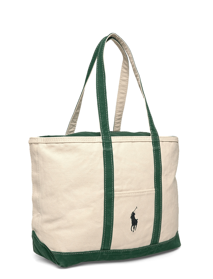 Polo Ralph Lauren - Big Pony Canvas Tote - nädalavahetuse kotid - cream/green - 2