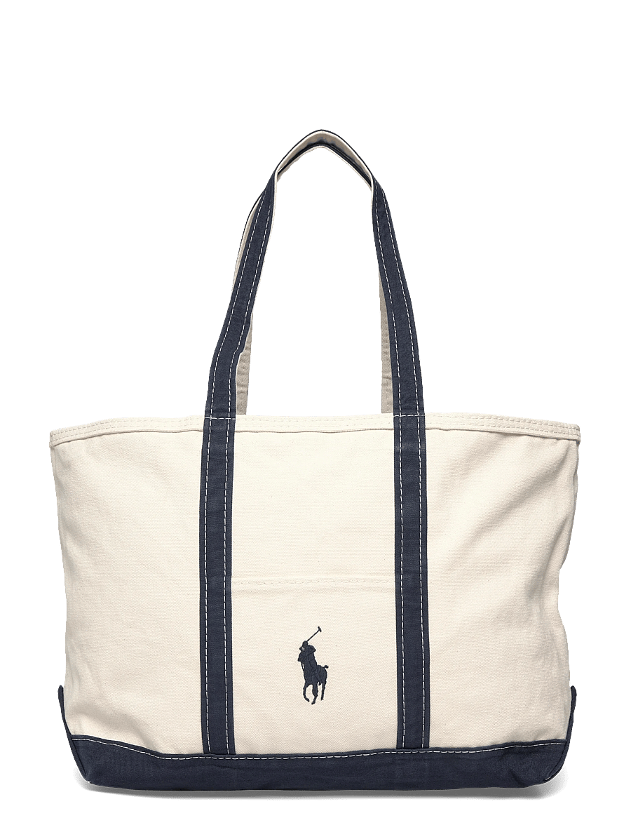 Polo Ralph Lauren - Big Pony Canvas Tote - shop efter anledning - cream/navy - 0