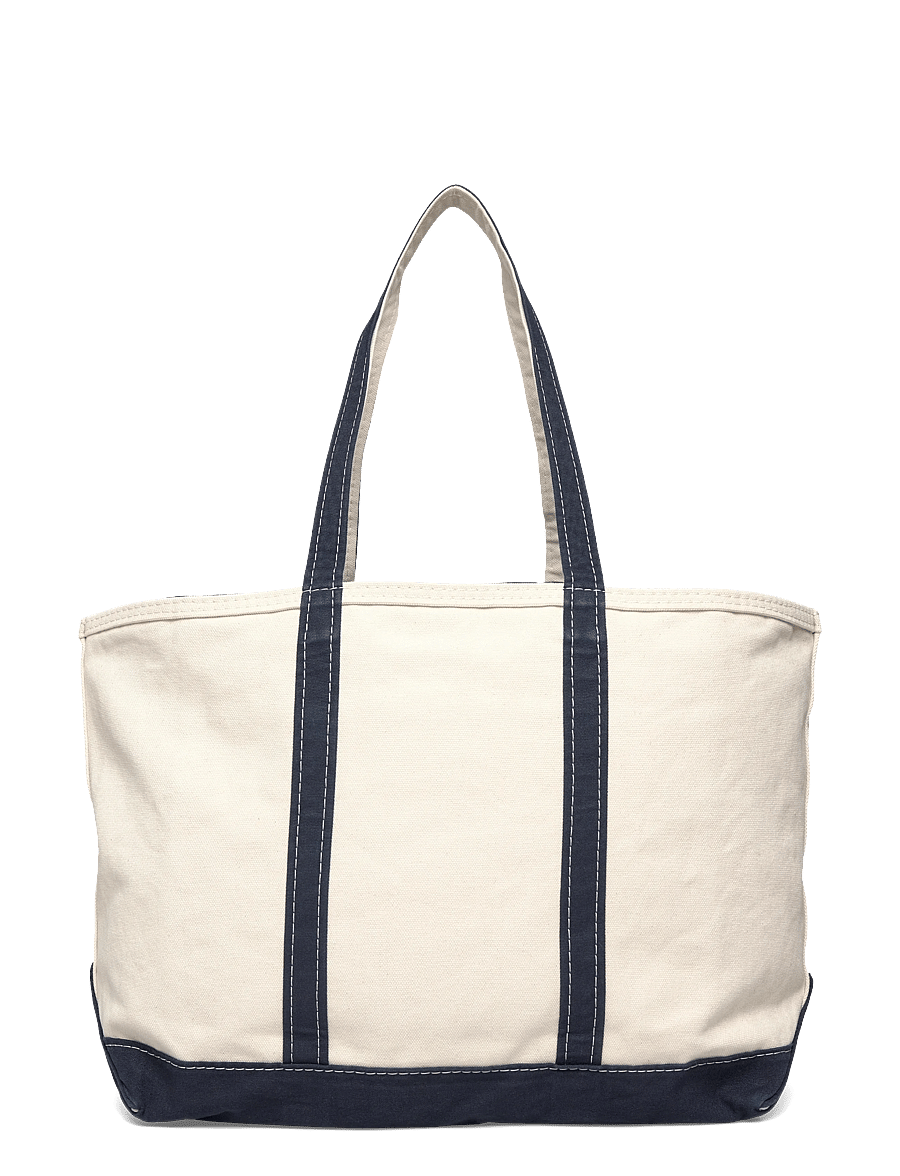 Polo Ralph Lauren - Big Pony Canvas Tote - shop efter anledning - cream/navy - 1
