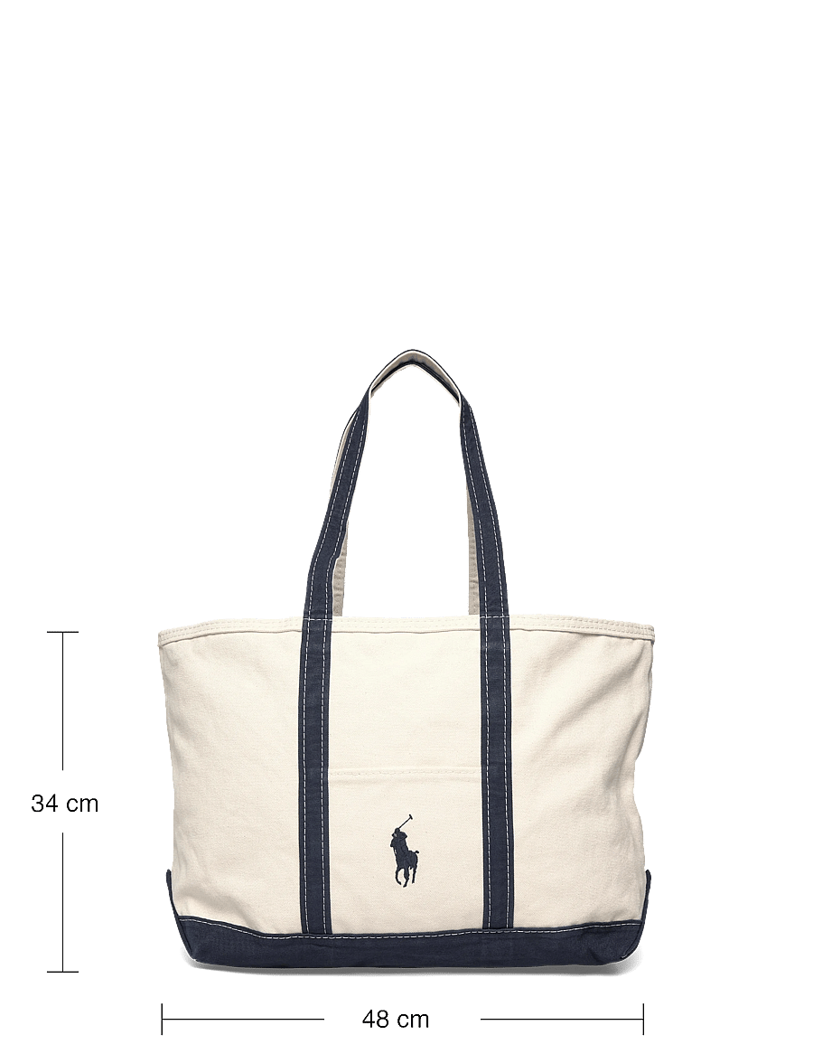 Polo Ralph Lauren - Big Pony Canvas Tote - shop efter anledning - cream/navy - 3
