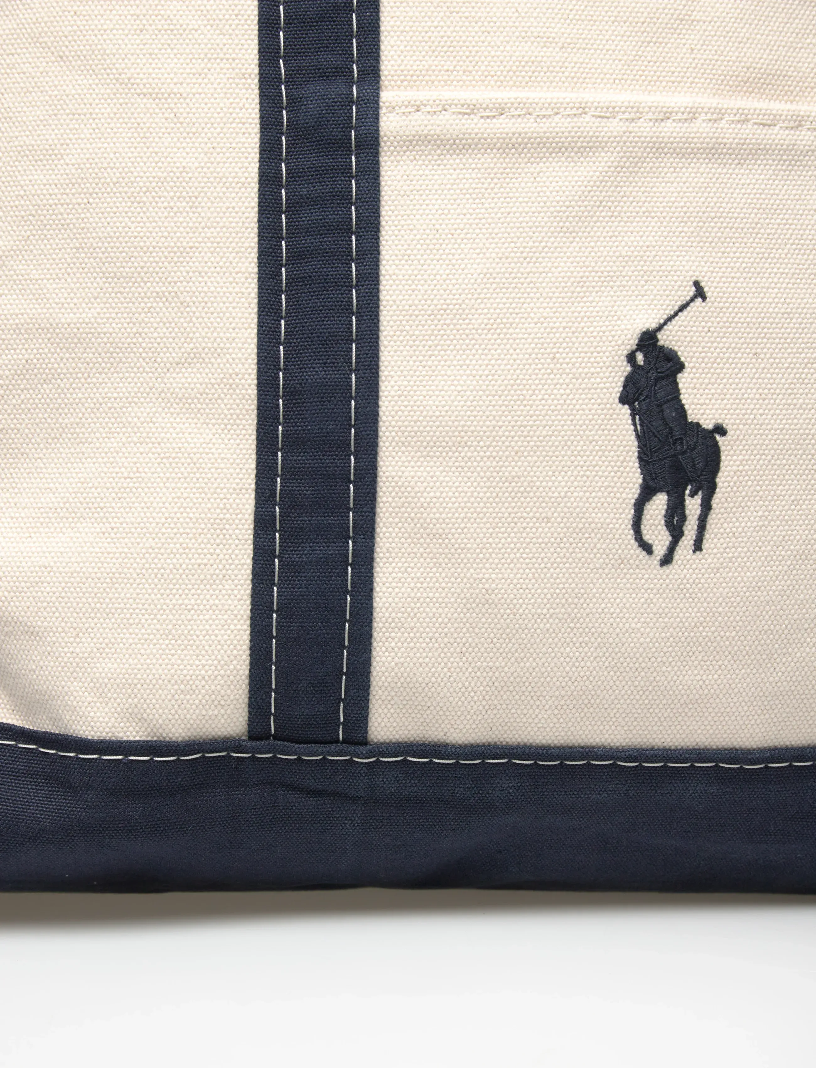 Polo Ralph Lauren - CANVAS-PP ICN TTE M-TTE-MED - shop efter anledning - cream/navy - 4