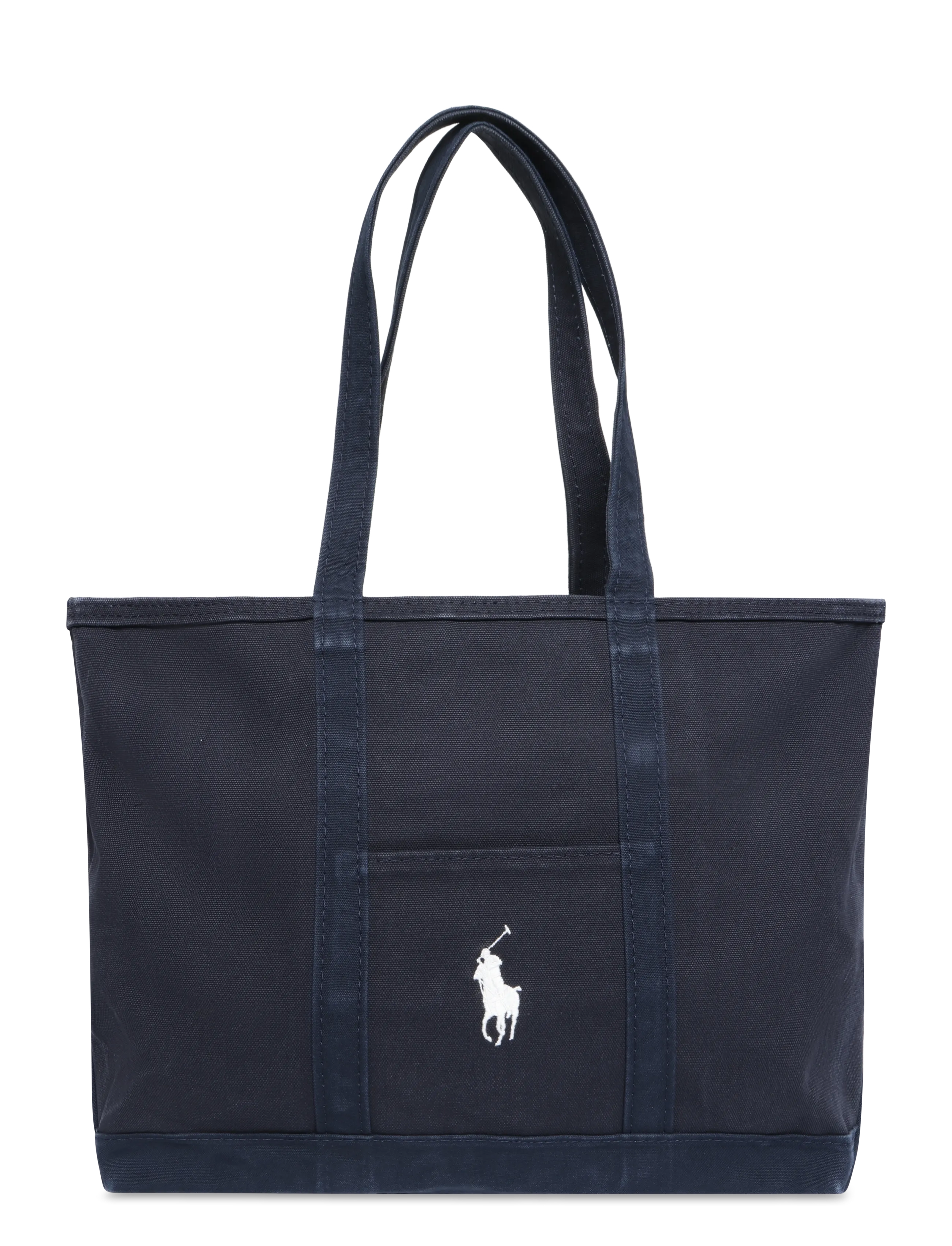 Polo Ralph Lauren Big Pony Canvas Tote, Canvas Tote Taske, Navy, Str: ONE SIZE