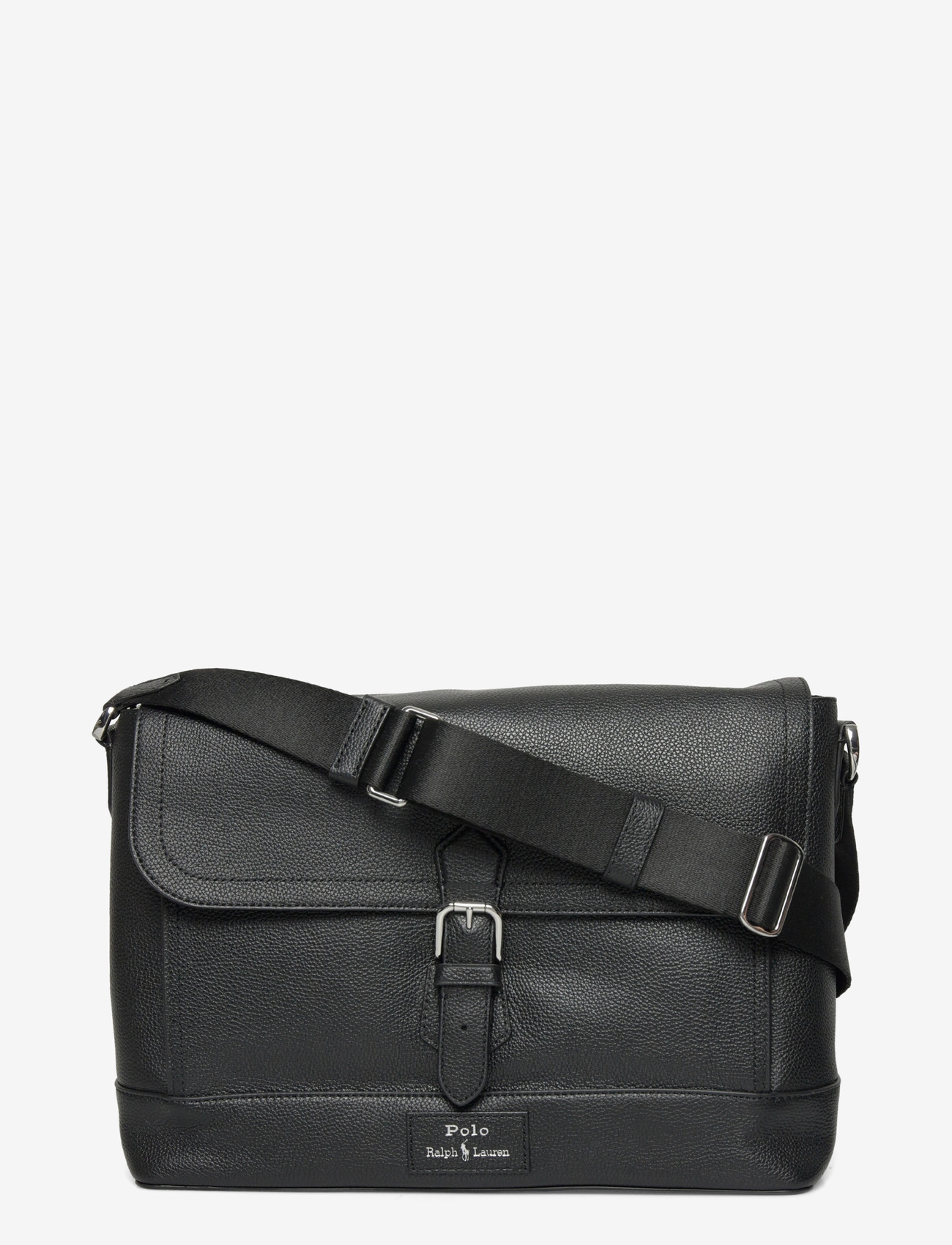 Polo Ralph Lauren - Pebbled Leather Messenger Bag - osta olukorra järgi - black - 0
