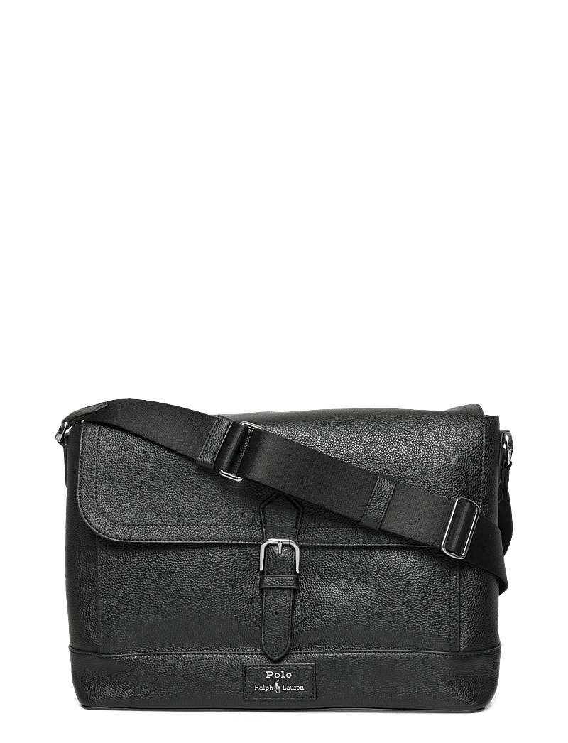 Polo Ralph Lauren - Pebbled Leather Messenger Bag - nach anlass kaufen - black - 0