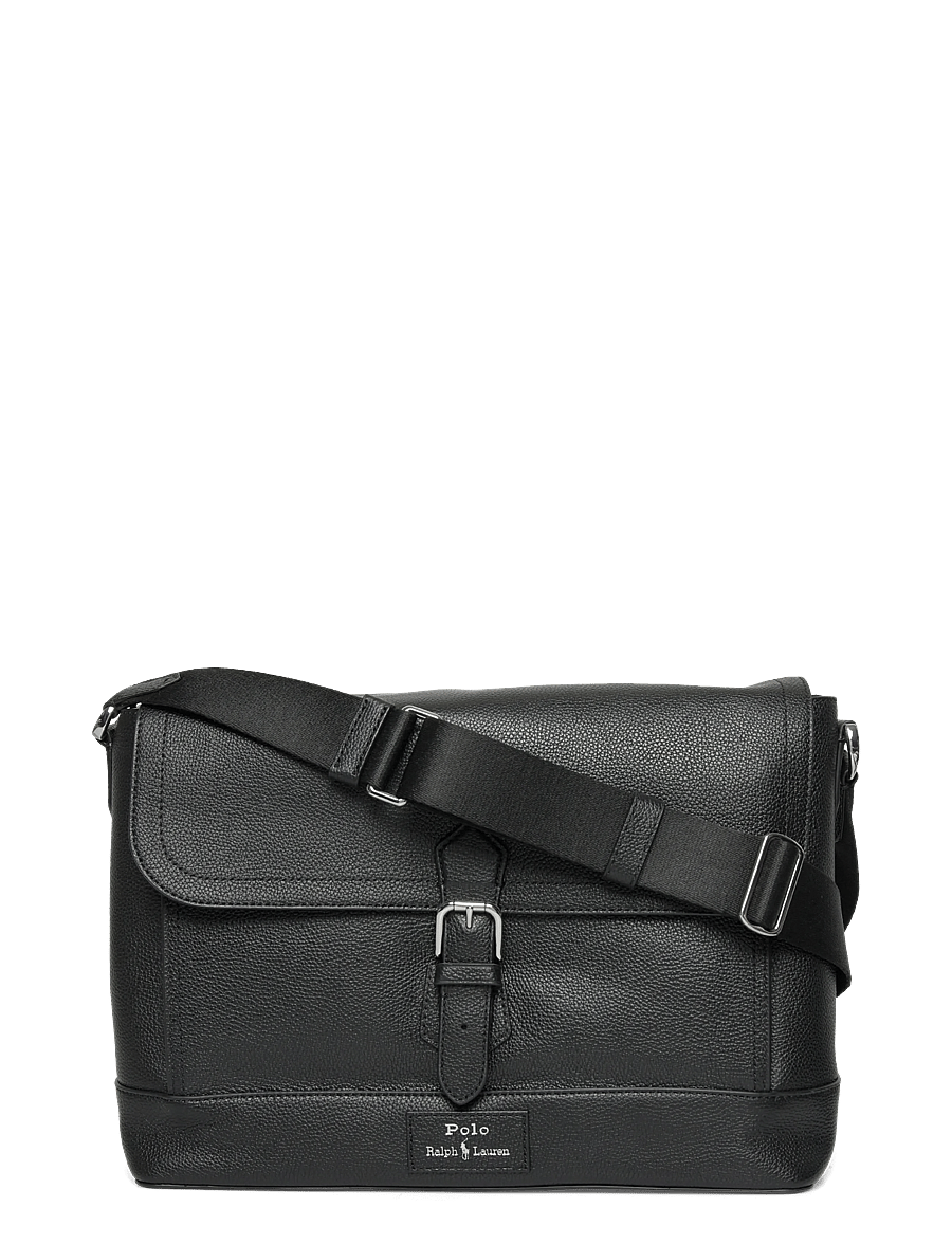 Polo Ralph Lauren - PEBBLE LEATHER-MESSENGER-MSG-LRG - nach anlass kaufen - black - 0