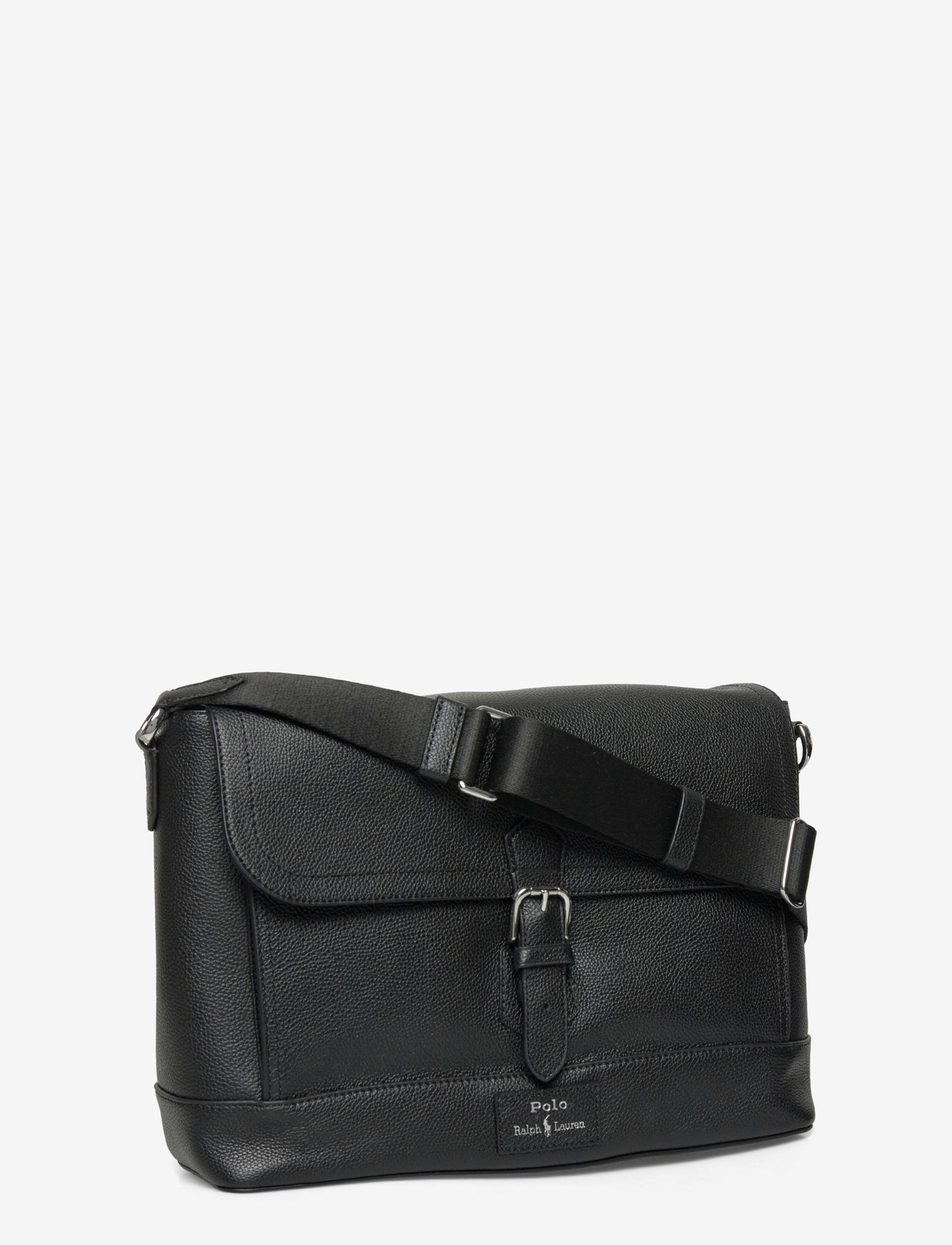Polo Ralph Lauren - Pebbled Leather Messenger Bag - osta olukorra järgi - black - 2