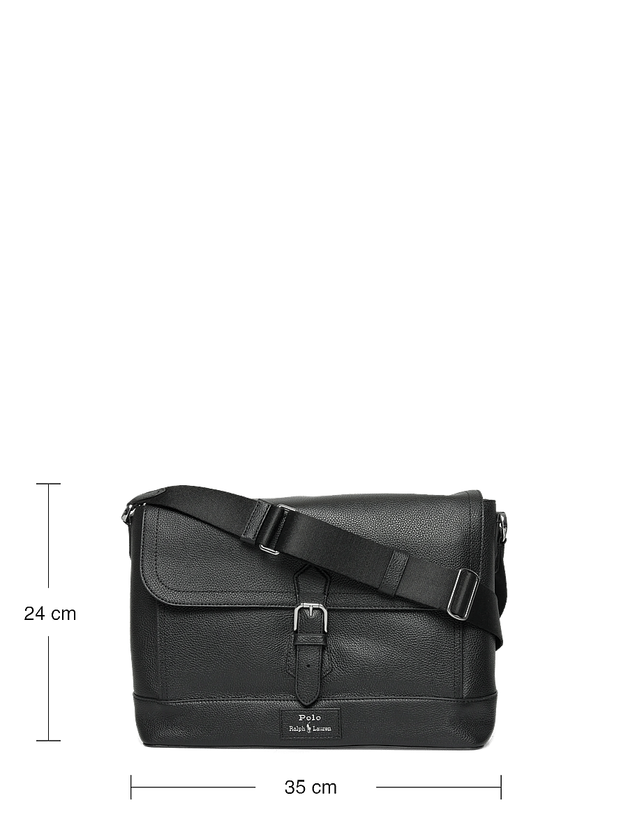 Polo Ralph Lauren - PEBBLE LEATHER-MESSENGER-MSG-LRG - nach anlass kaufen - black - 3
