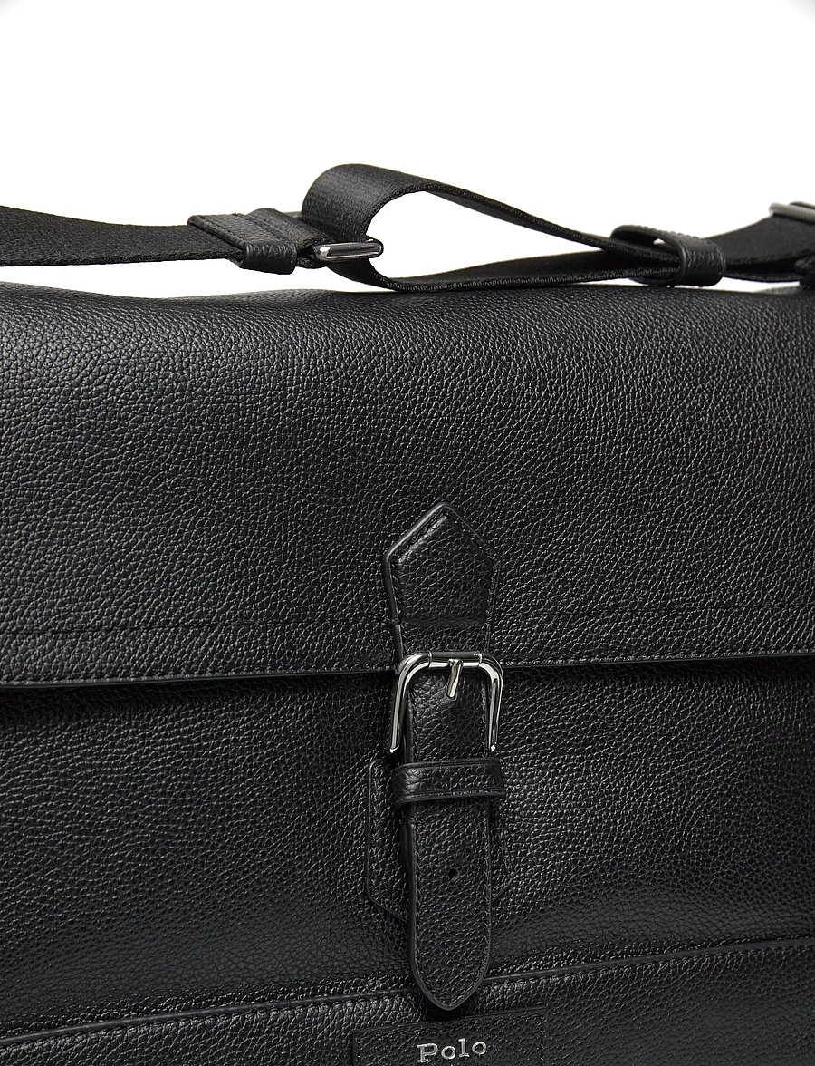 Polo Ralph Lauren - PEBBLE LEATHER-MESSENGER-MSG-LRG - nach anlass kaufen - black - 4