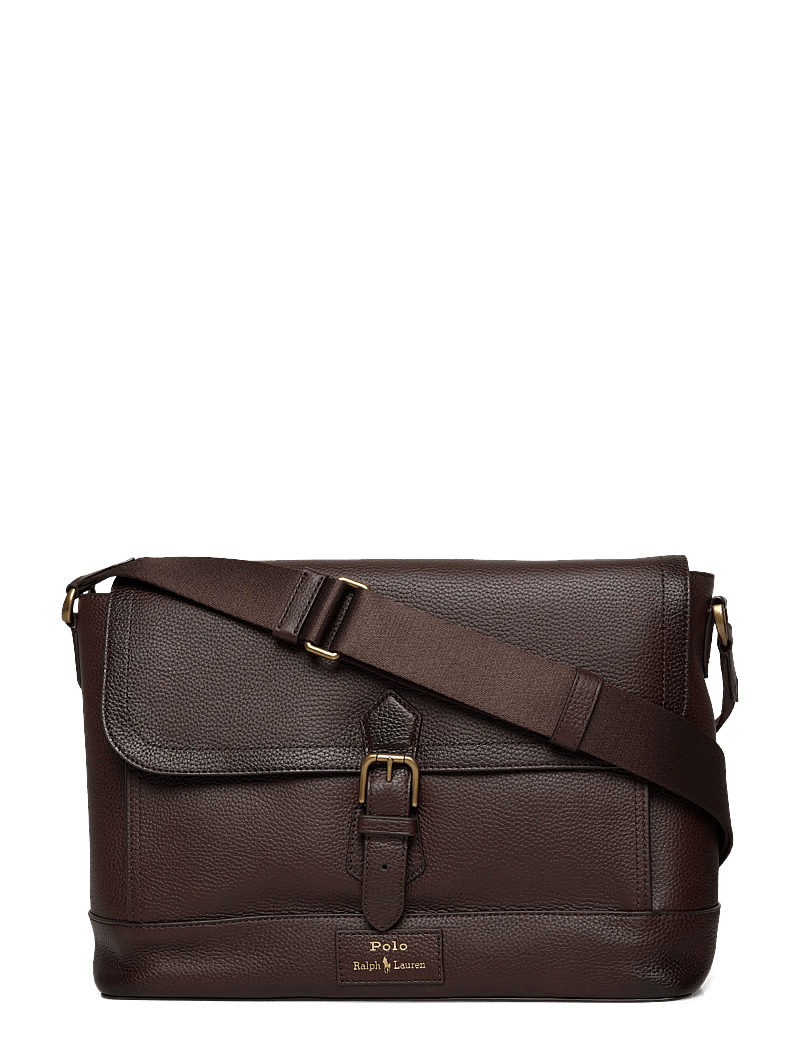 Polo Ralph Lauren - PEBBLE LEATHER-MESSENGER-MSG-LRG - nach anlass kaufen - dark brown - 0