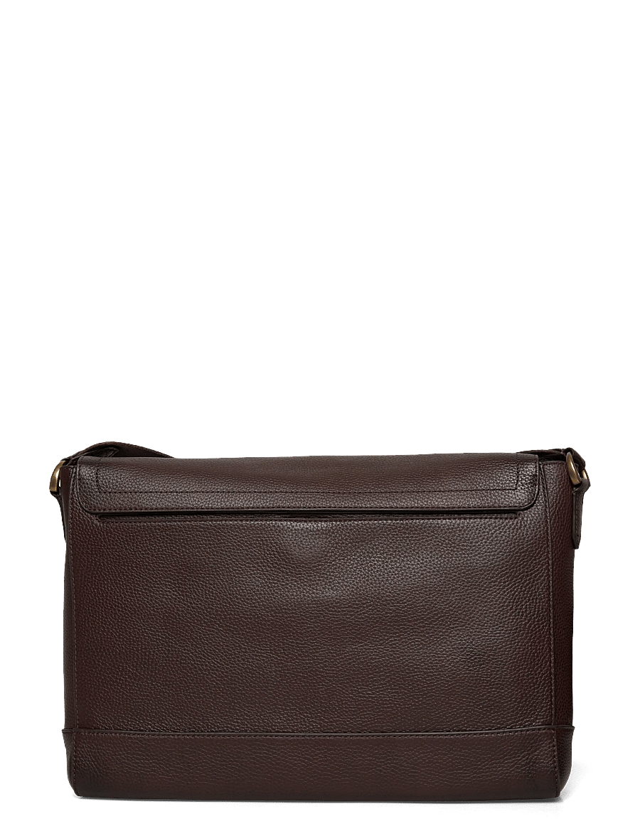 Polo Ralph Lauren - PEBBLE LEATHER-MESSENGER-MSG-LRG - nach anlass kaufen - dark brown - 1