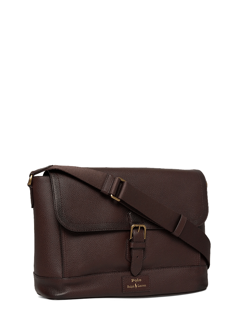 Polo Ralph Lauren - PEBBLE LEATHER-MESSENGER-MSG-LRG - nach anlass kaufen - dark brown - 2