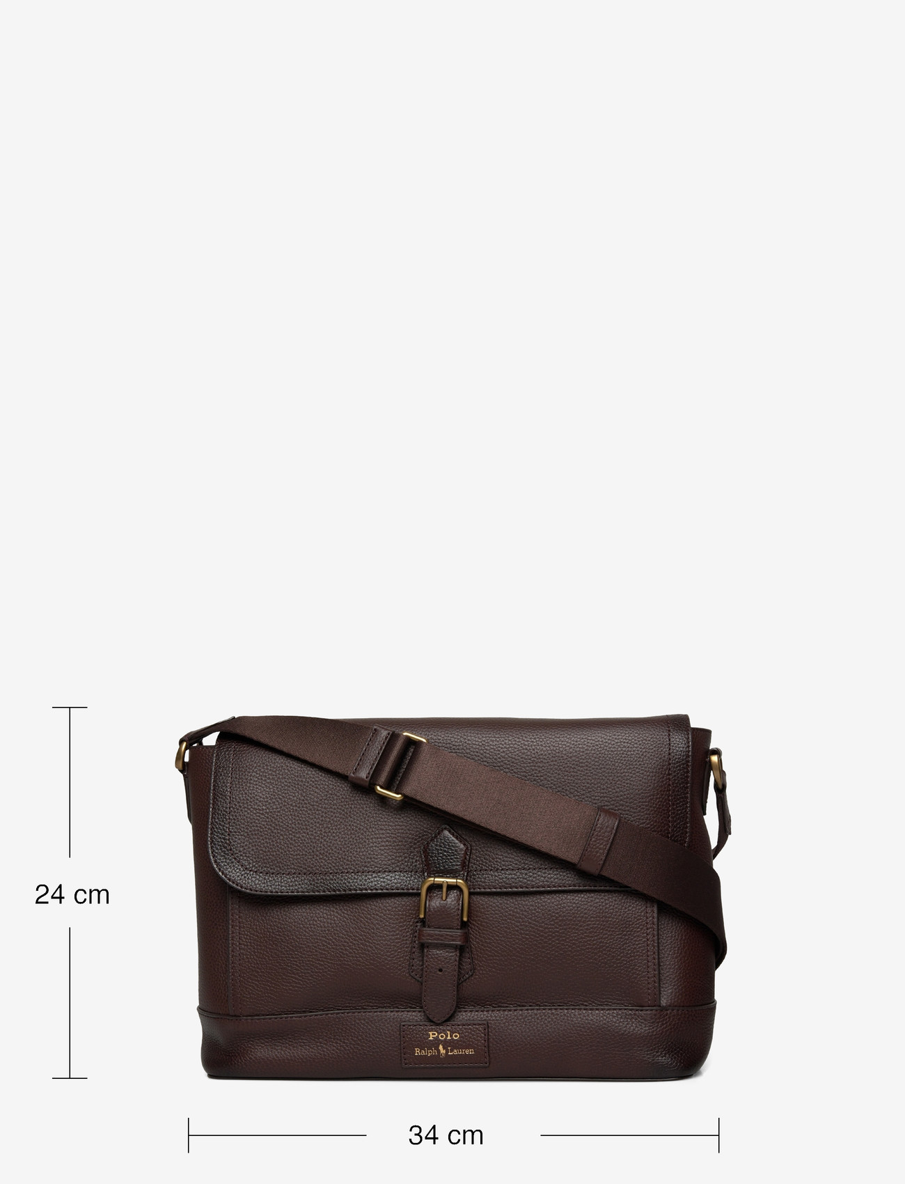 Polo Ralph Lauren - PEBBLE LEATHER-MESSENGER-MSG-LRG - nach anlass kaufen - dark brown - 3