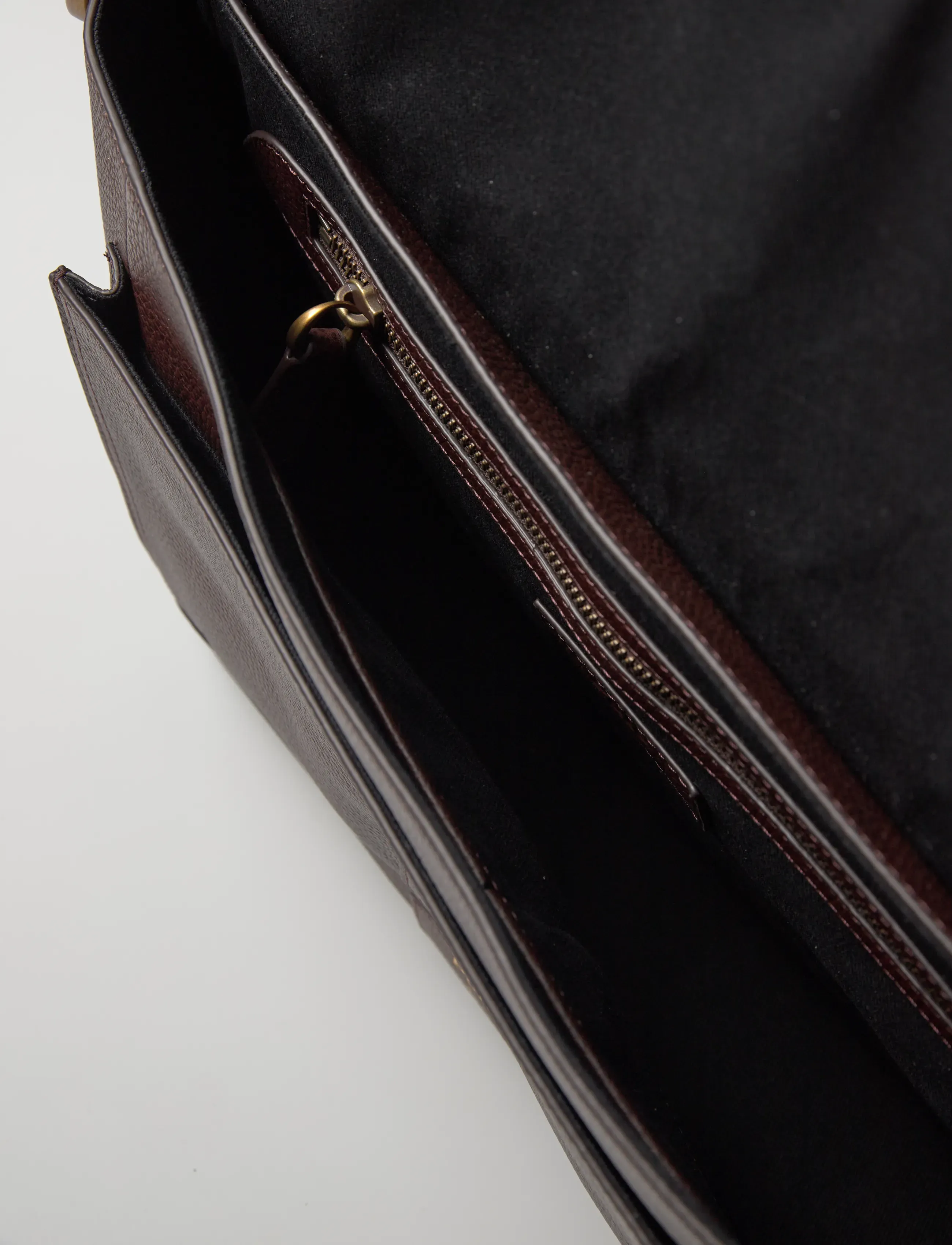 Polo Ralph Lauren - Pebbled Leather Messenger Bag - shop efter anledning - dark brown - 5
