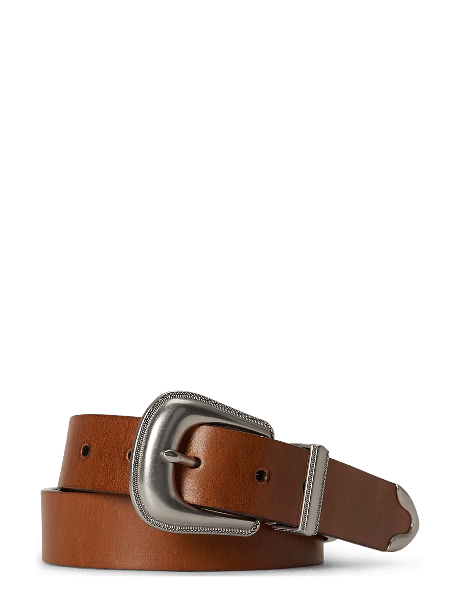 Polo Ralph Lauren - LEATHER-DNM WSTRN BT-BLT-MED - klassiske bælter - tan - 0
