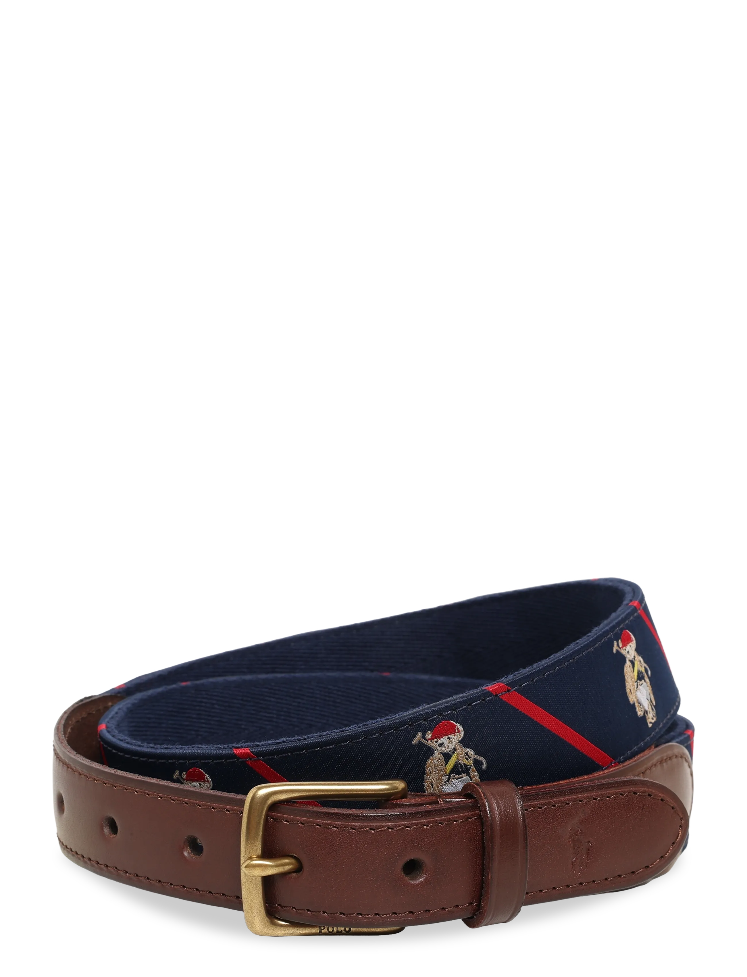 Polo Ralph Lauren RIBBON/LEATHER-BEAR BELT-BLT-MED - Vööd - NAVY MULTI / navy
