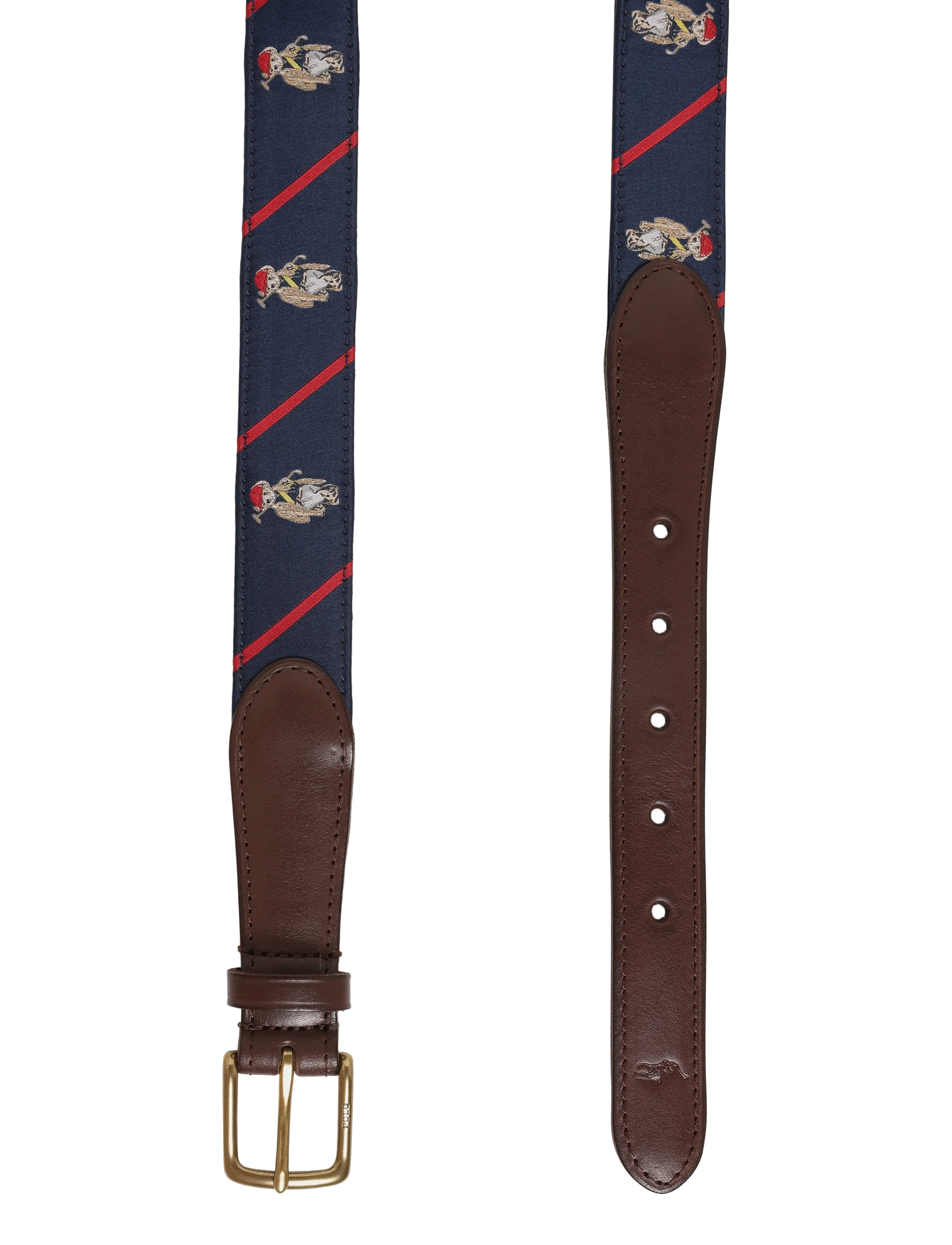Polo Ralph Lauren - RIBBON/LEATHER-BEAR BELT-BLT-MED - klassiske bælter - navy multi - 1