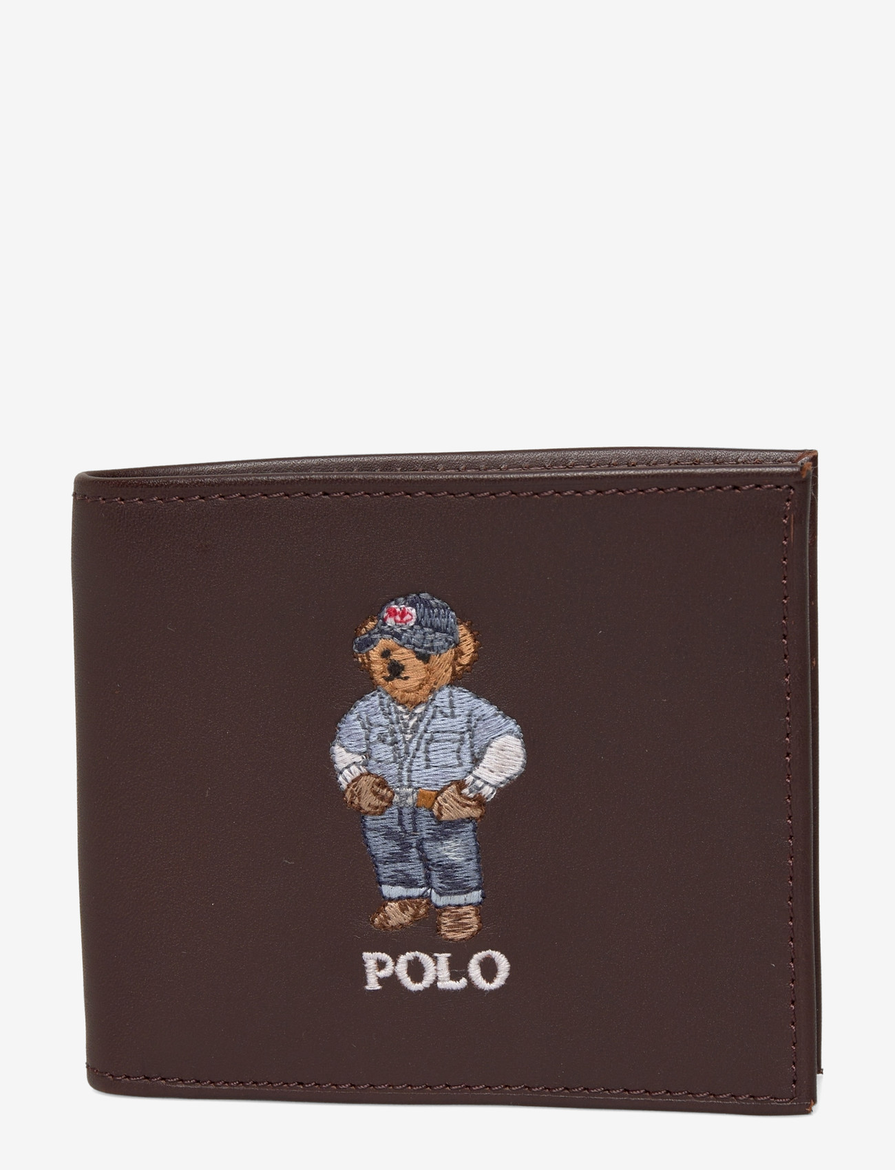 Polo Ralph Lauren - Polo Bear Leather Billfold Wallet - wallets - dark brown - 0