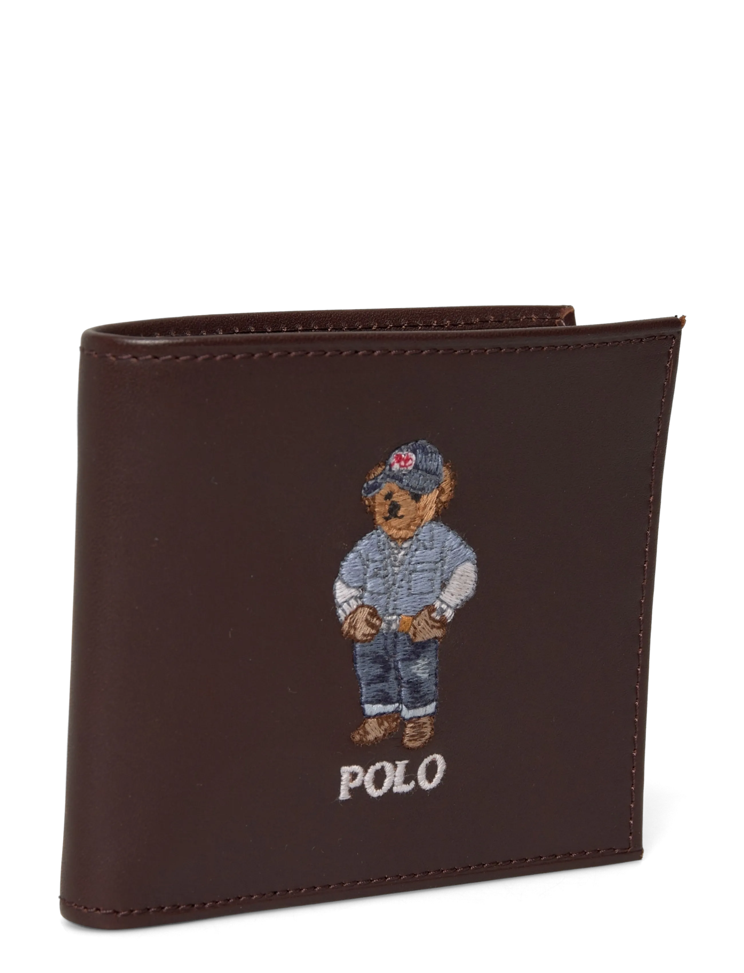 Polo Ralph Lauren - Polo Bear Leather Billfold Wallet - portemonnaies - dark brown - 2