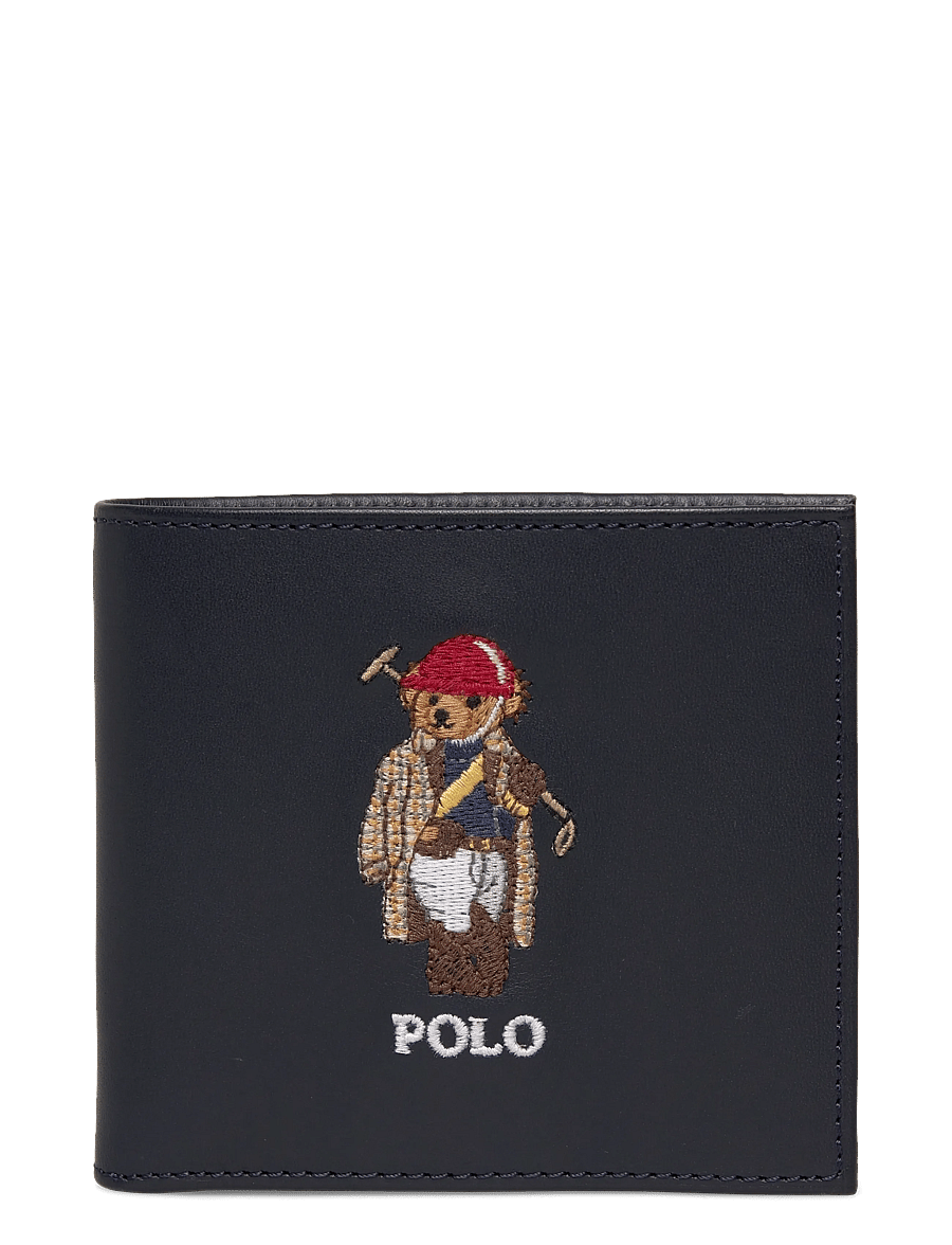 Polo Ralph Lauren - Polo Bear Leather Billfold Wallet - lompakot - newport navy - 0