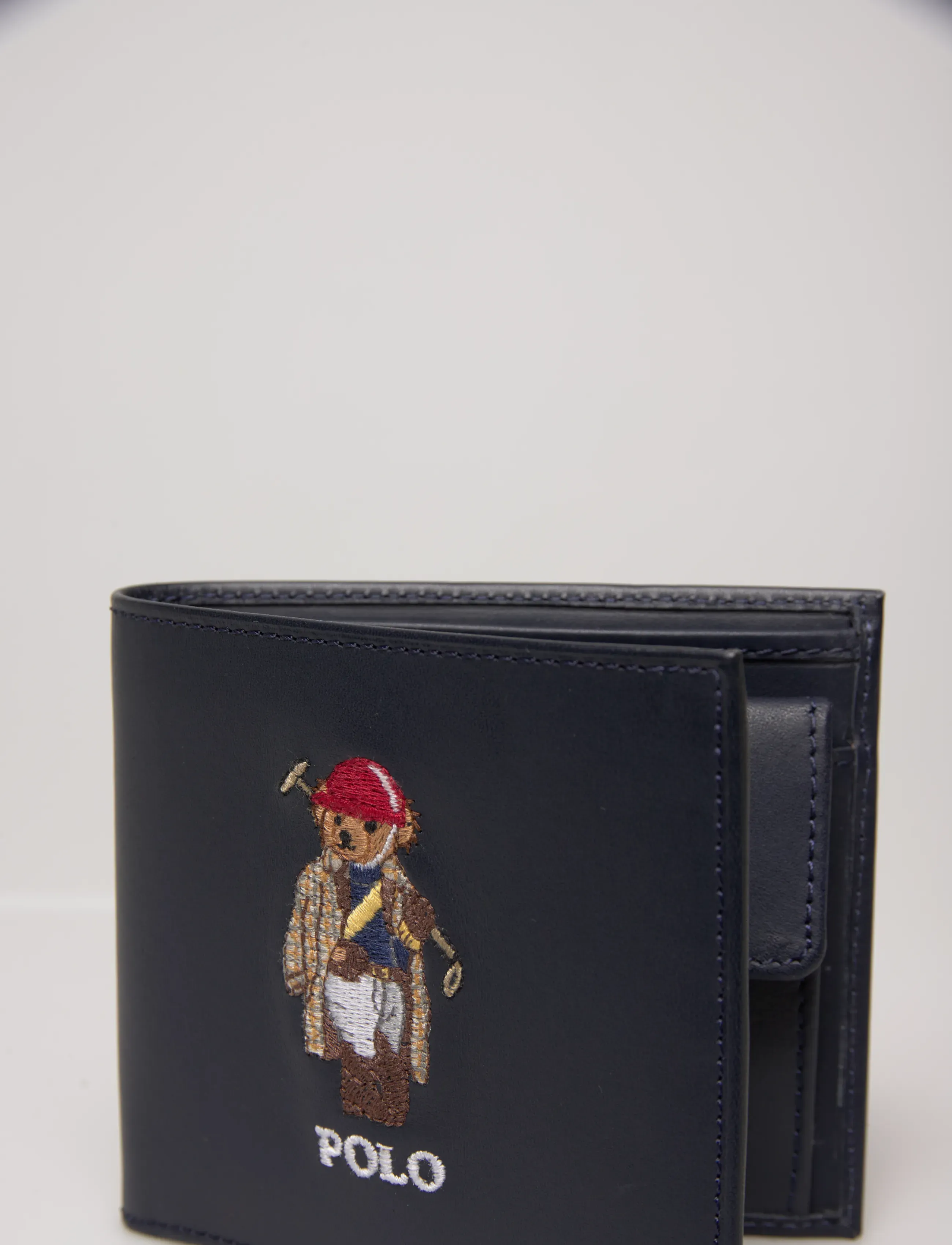 Polo Ralph Lauren - Polo Bear Leather Billfold Wallet - wallets - newport navy - 4