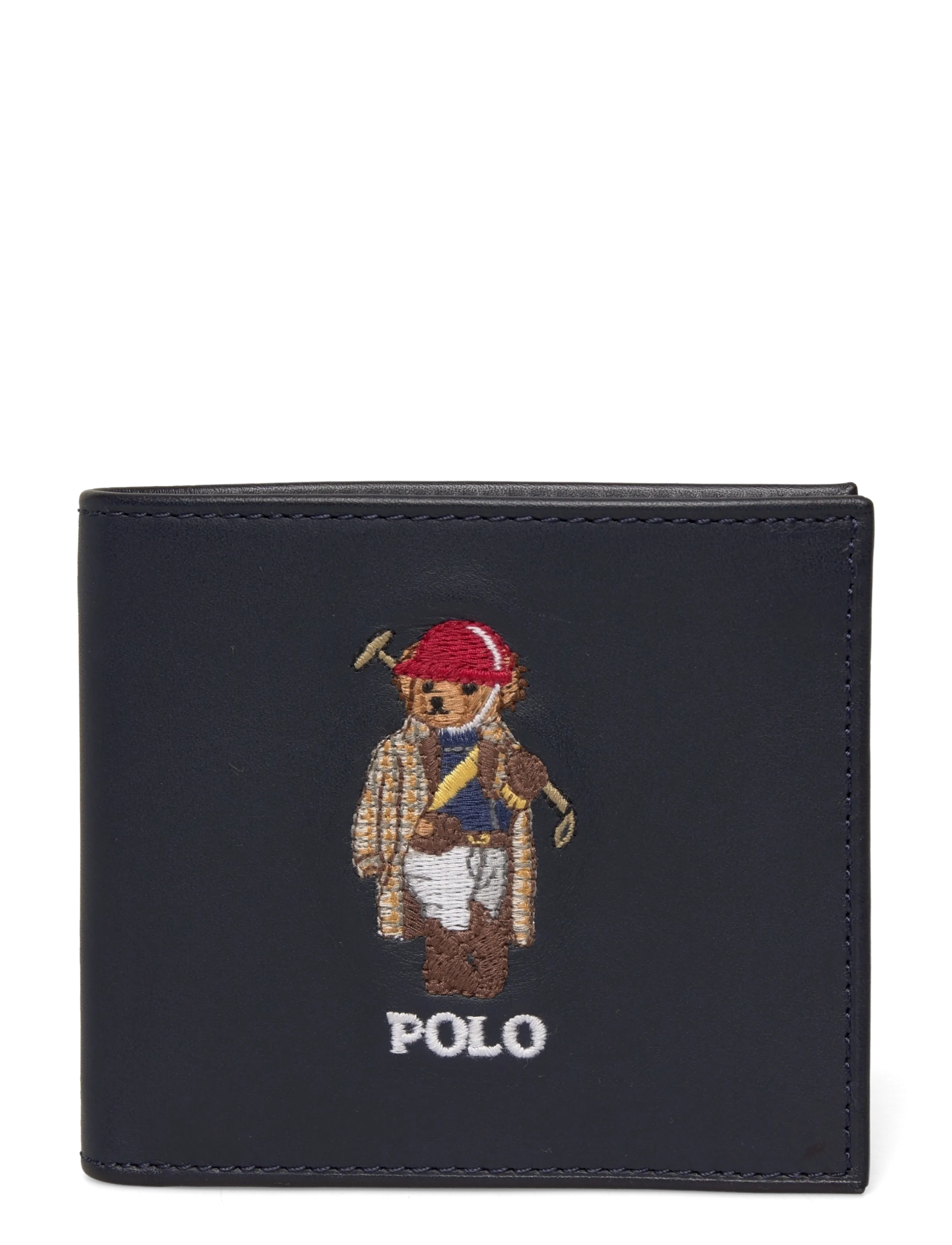 Polo Ralph Lauren Polo Bear Leather Billfold Coin Wallet - Kotid - NEWPORT NAVY / navy