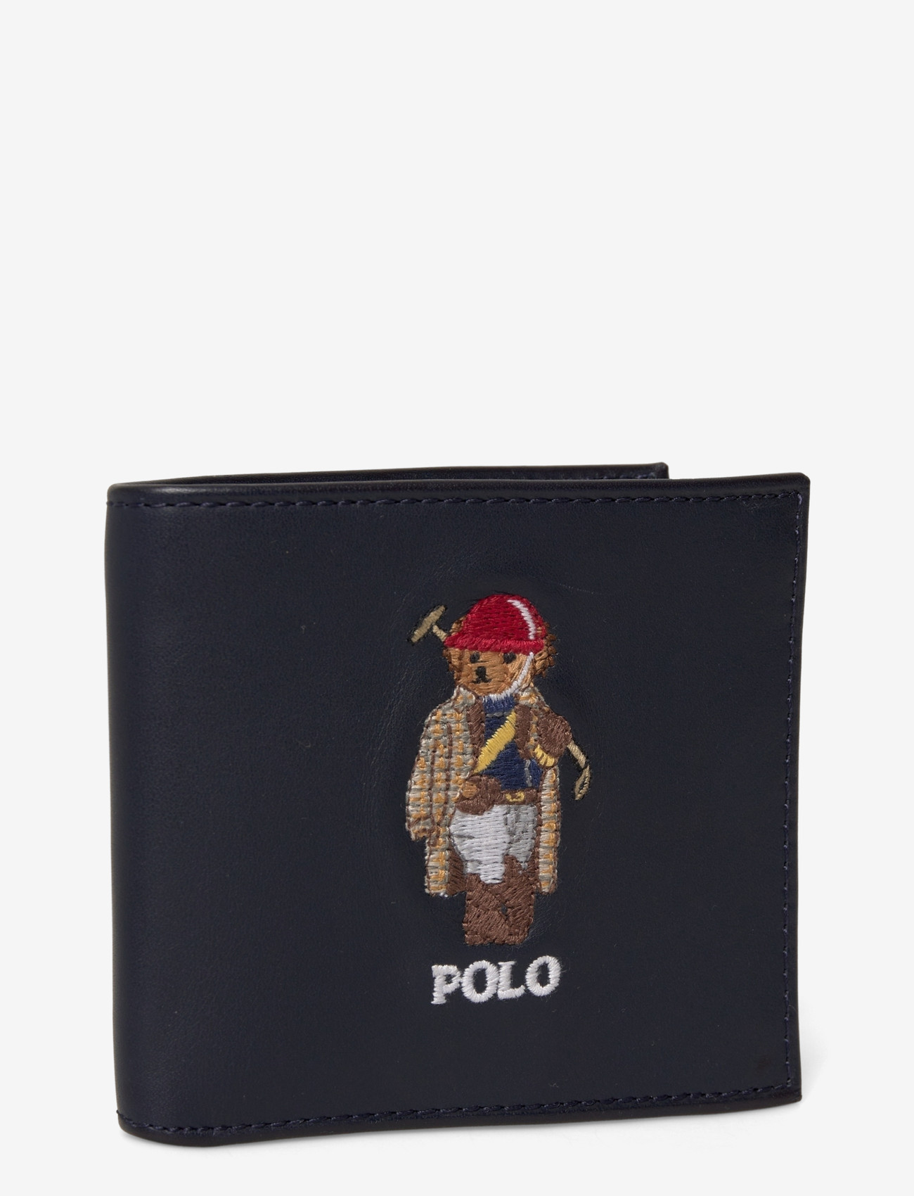 Polo Ralph Lauren - Polo Bear Leather Billfold Coin Wallet - plånböcker & fodral - newport navy - 2